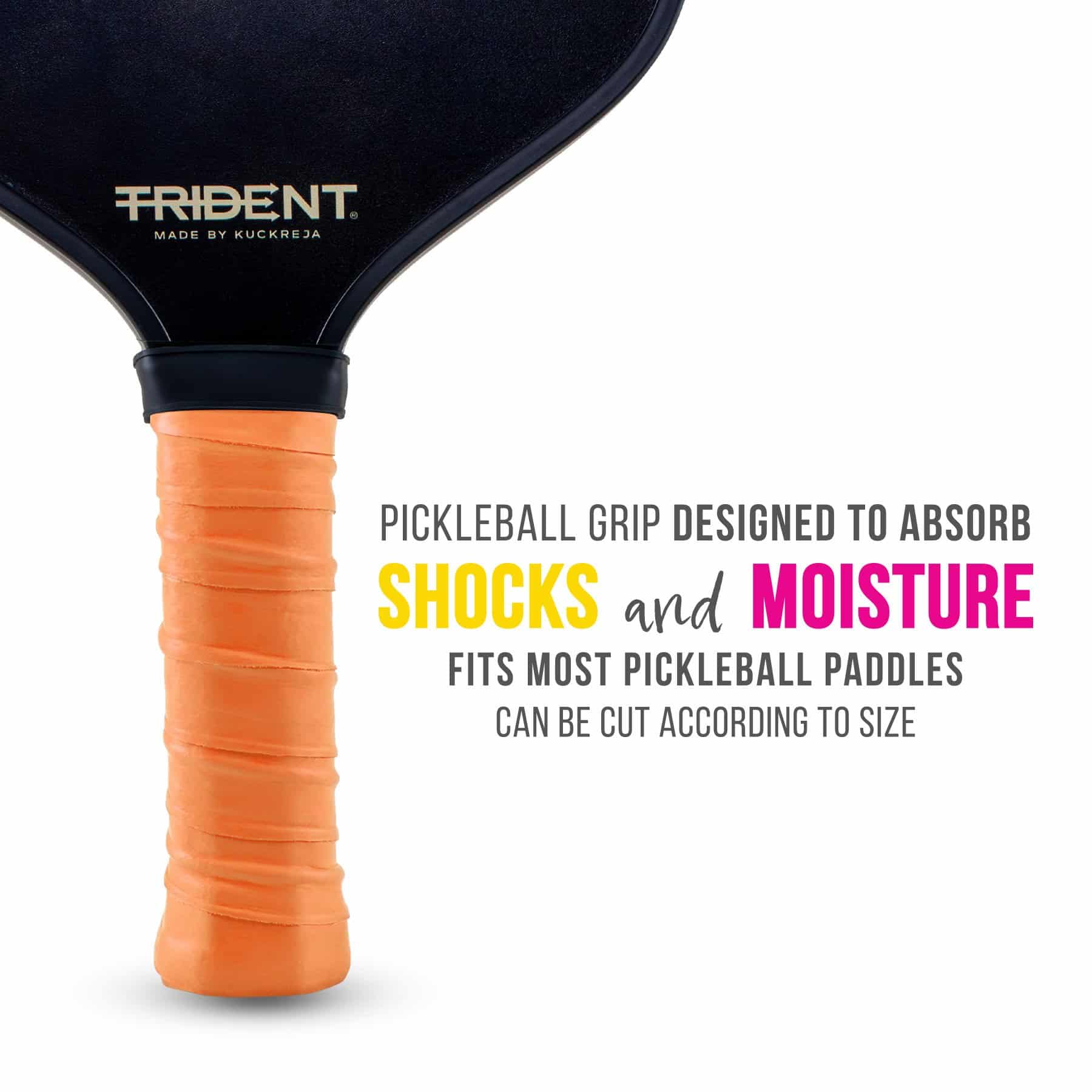 Trident Pickleball Paddle Grip - Orange - Image 2