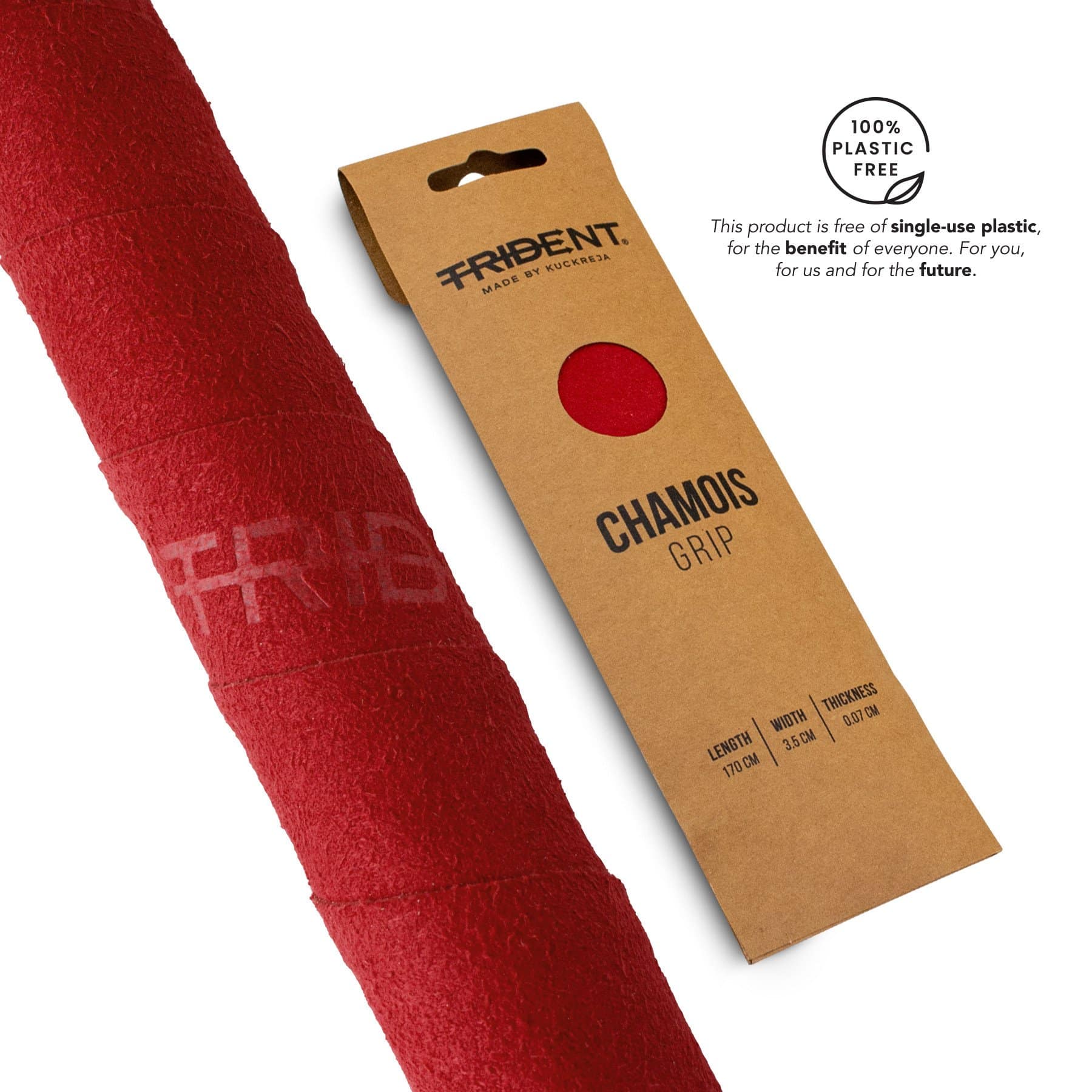 Trident Master Chamois Grip - Red - Image 4