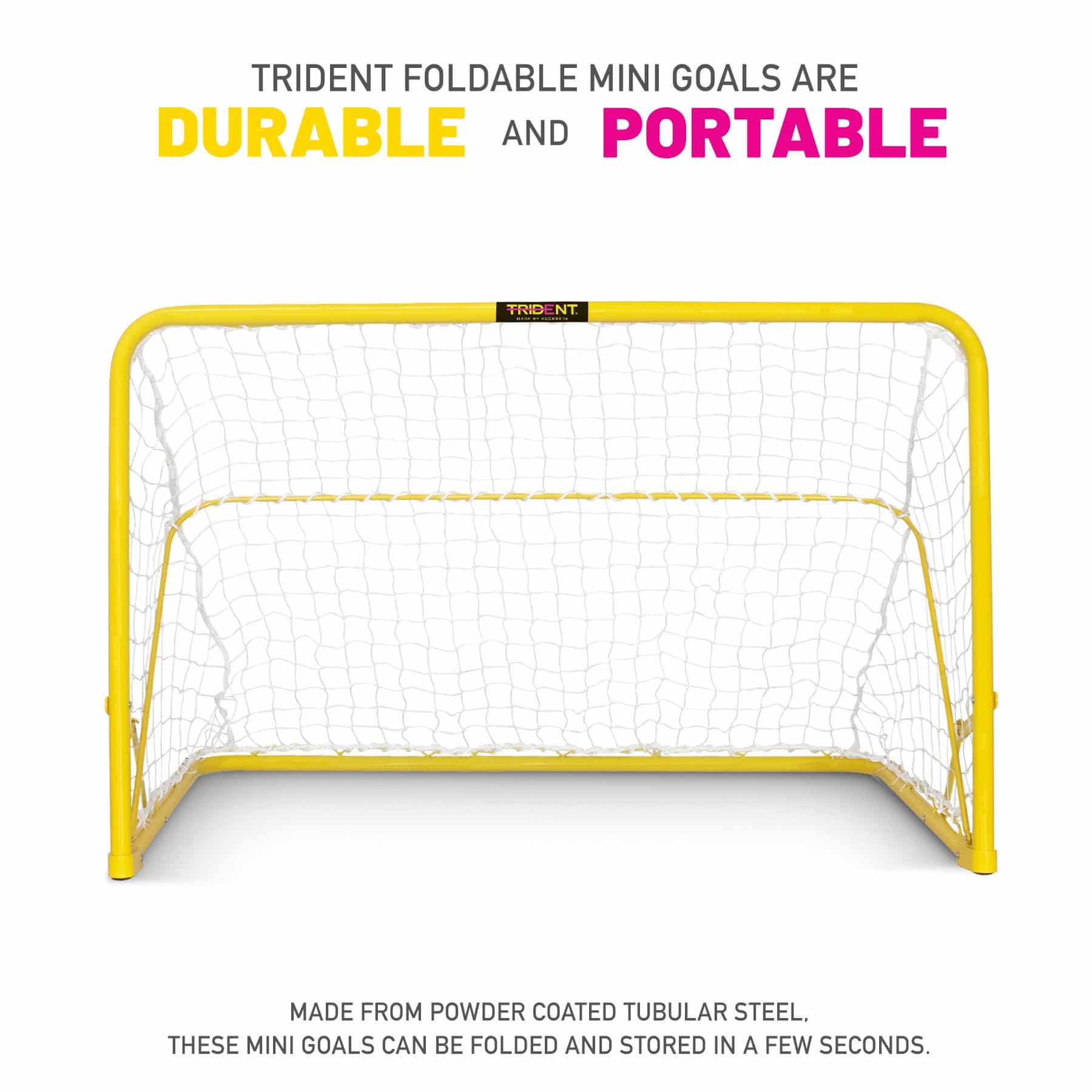 Trident Foldable Steel Mini Goal Post - 1.2 x 0.8M - Image 2