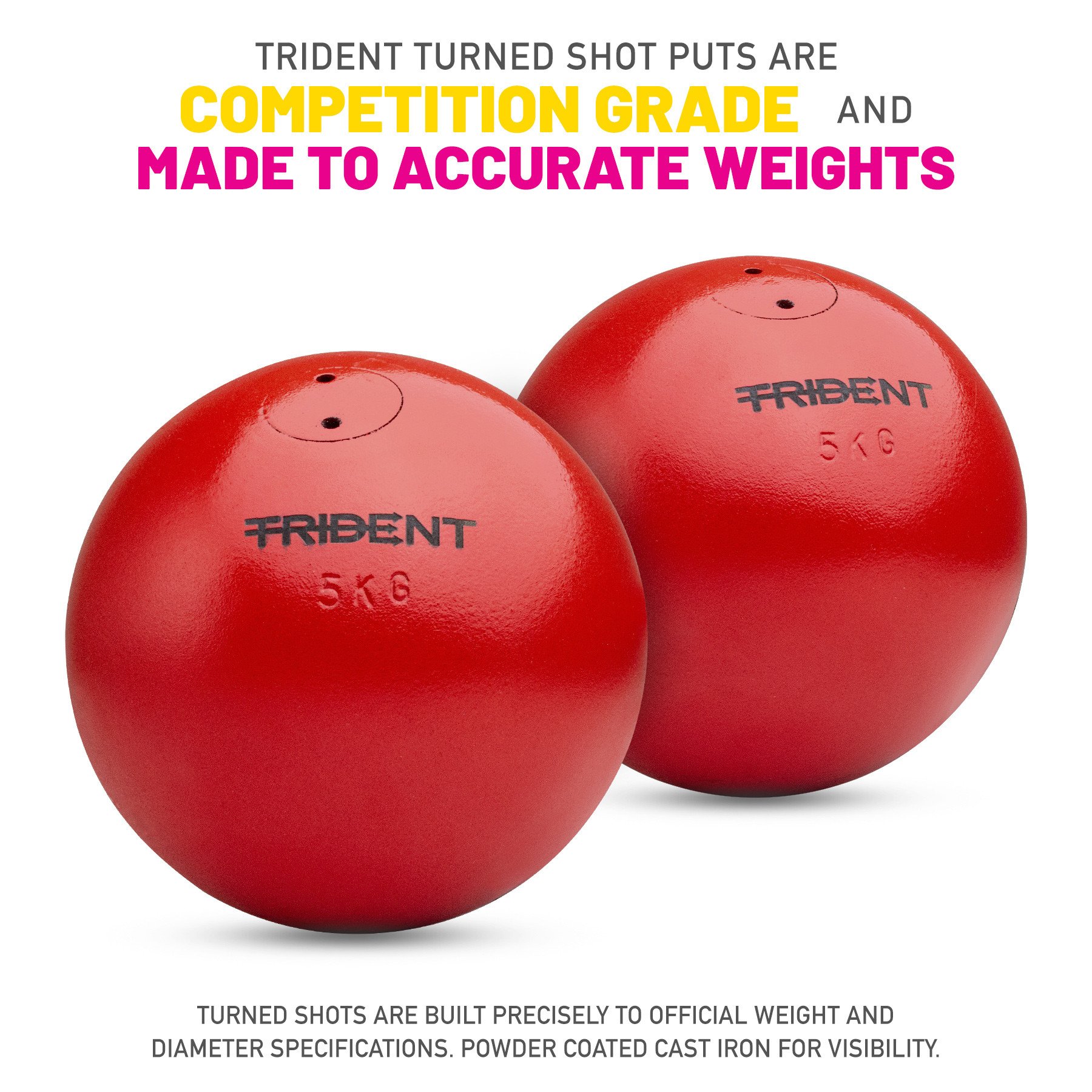 Trident Turned Shot Put - 5.00kg - Image 2
