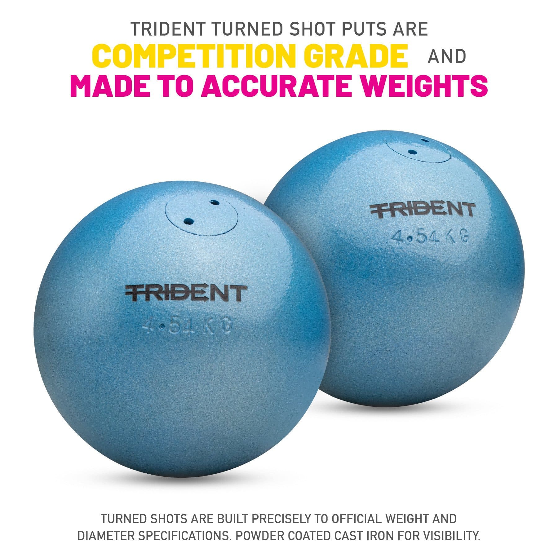 Trident Turned Shot Put - 4.54kg - Image 2
