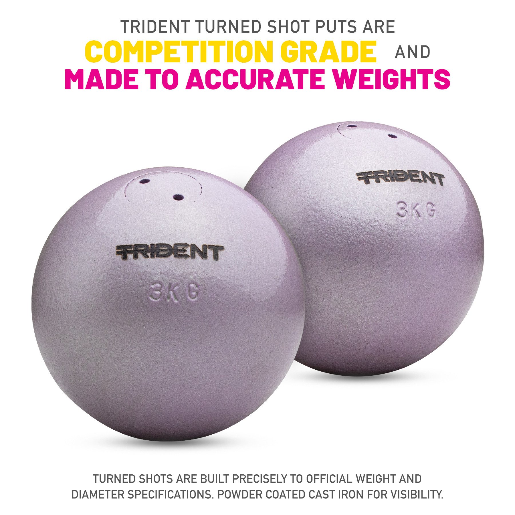 Trident Turned Shot Put - 3.00kg - Image 2