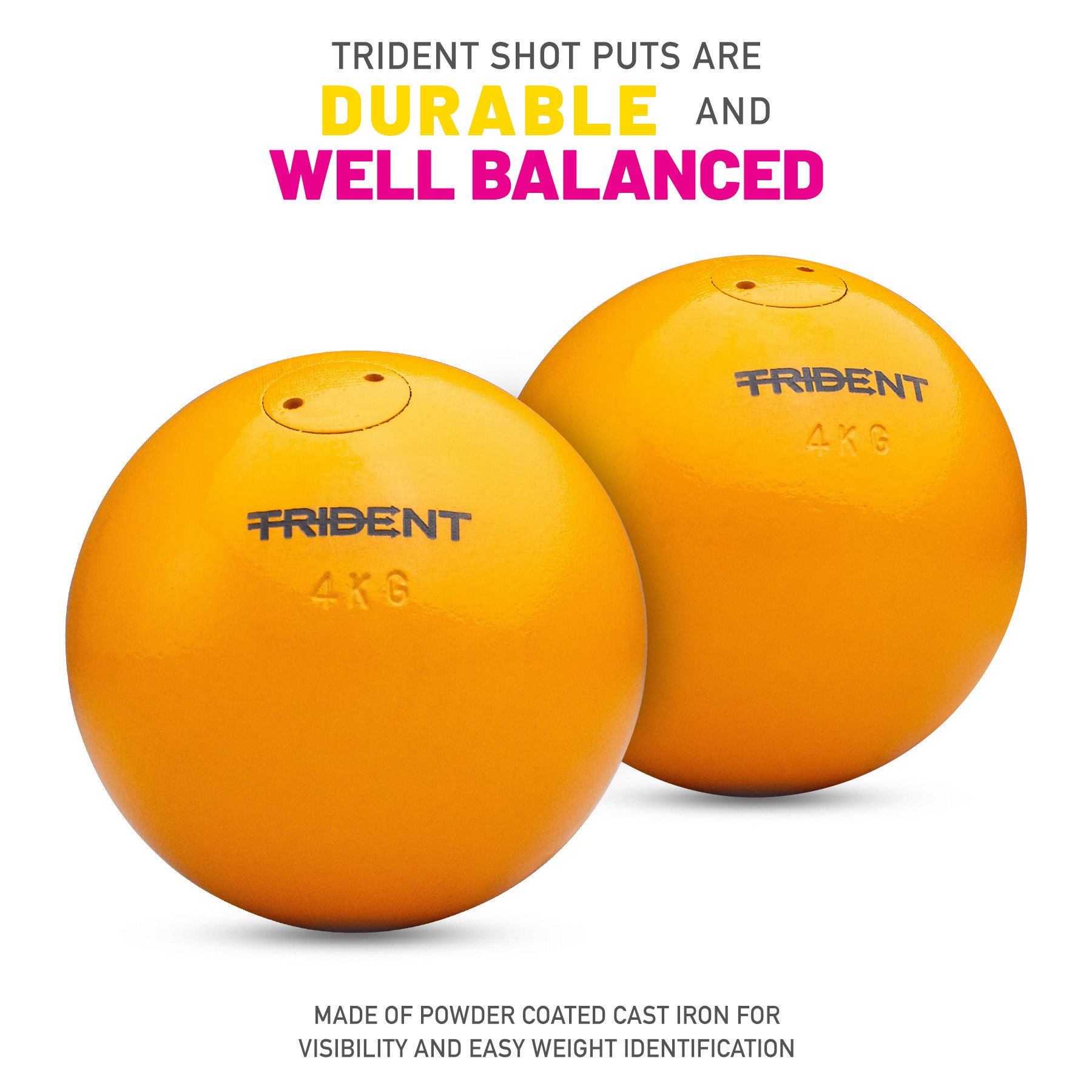 Trident Shot Put - 4kg - Image 2