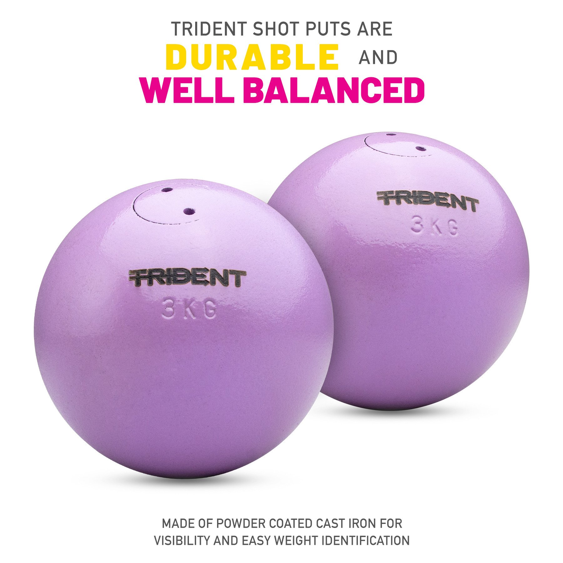 Trident Shot Put - 3kg - Image 2