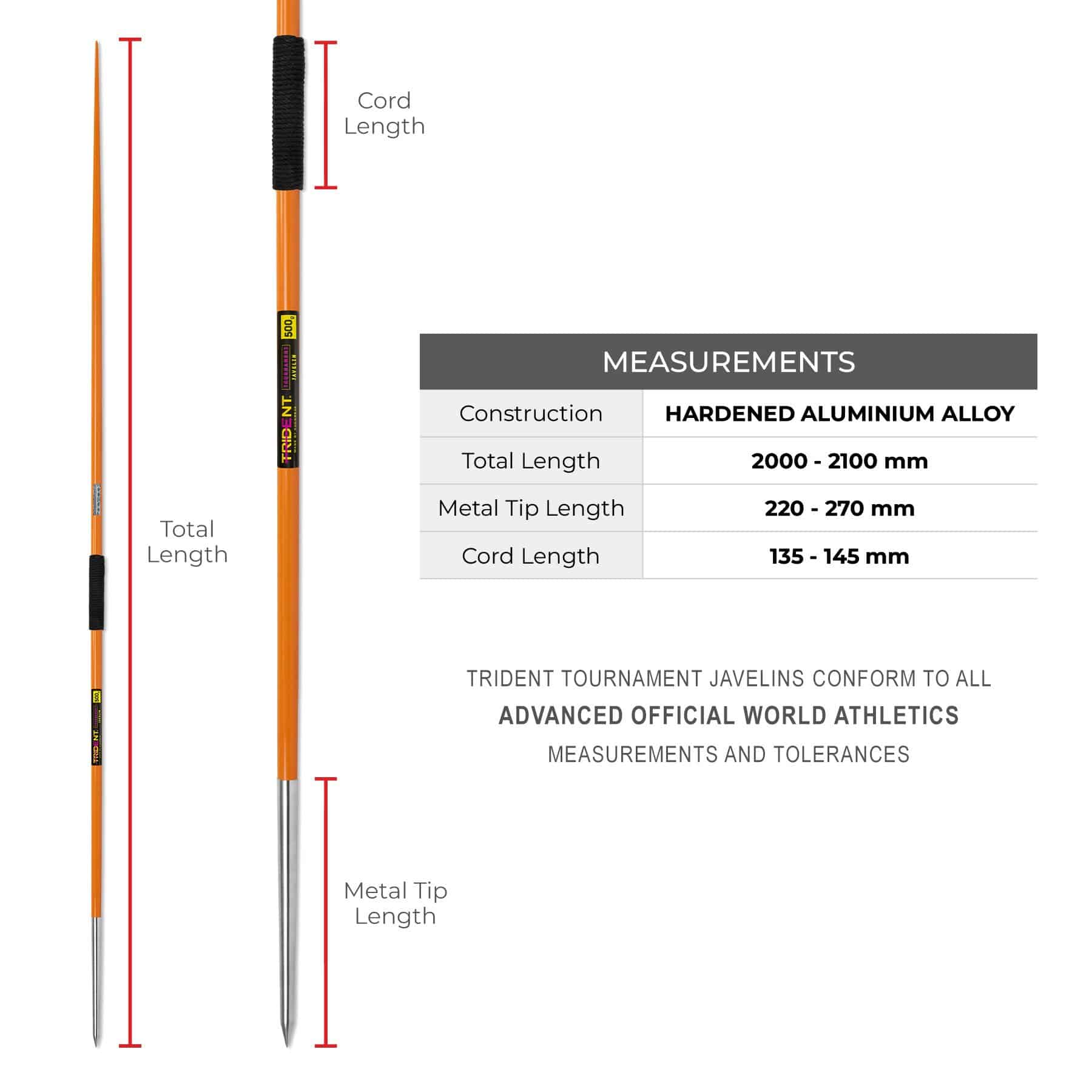 Trident Tournament Javelin - 500g - Image 3