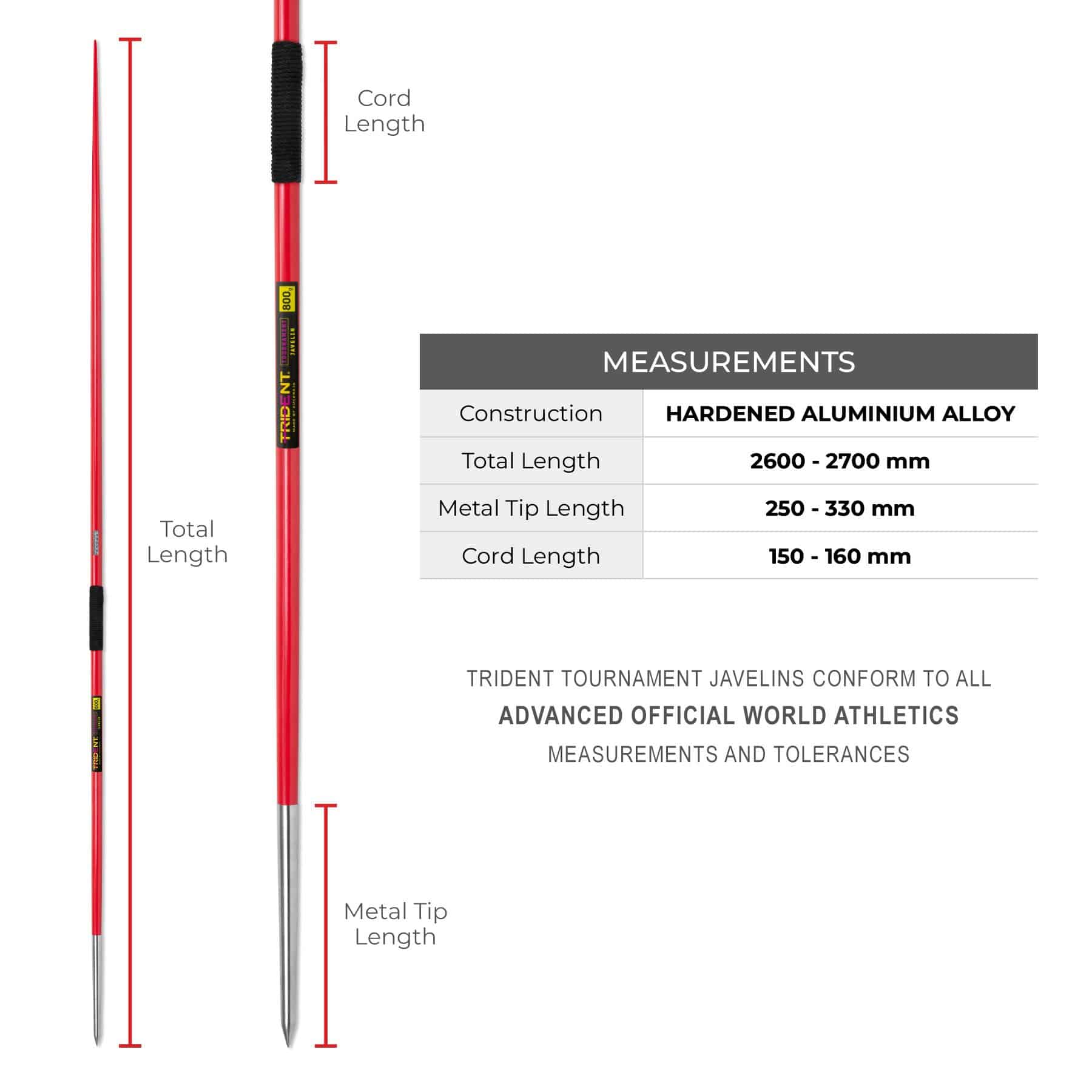 Trident Tournament Javelin - 800g - Image 3