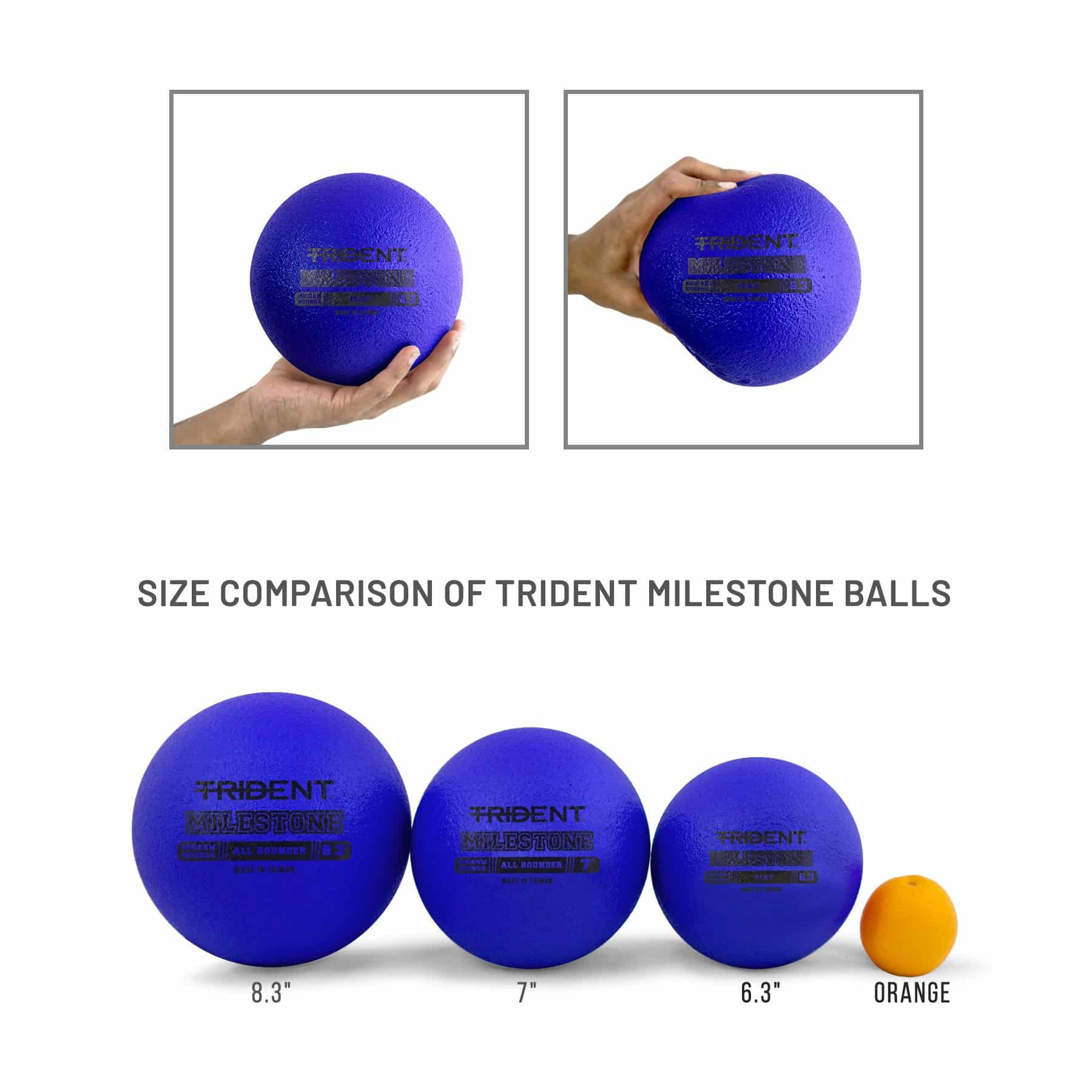 Trident Milestone Play Foam Ball - Blue (6.3") - Image 7