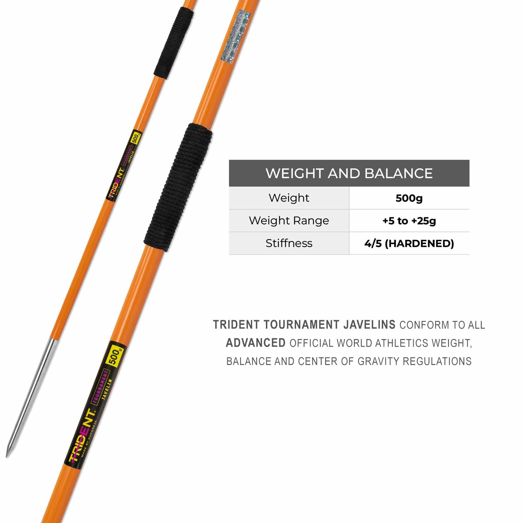 Trident Tournament Javelin - 500g - Image 4
