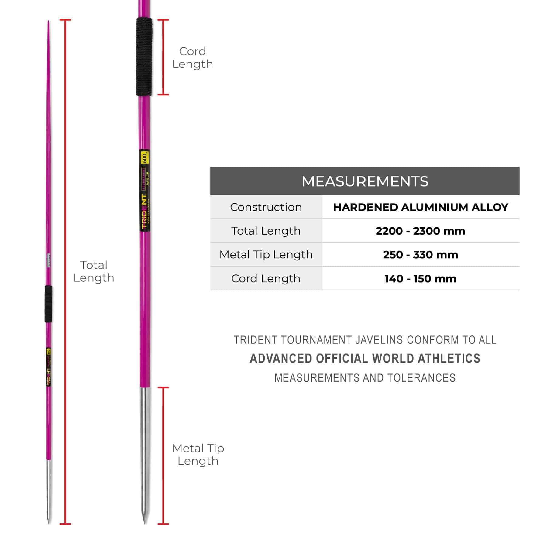 Trident Tournament Javelin - 600g - Image 3