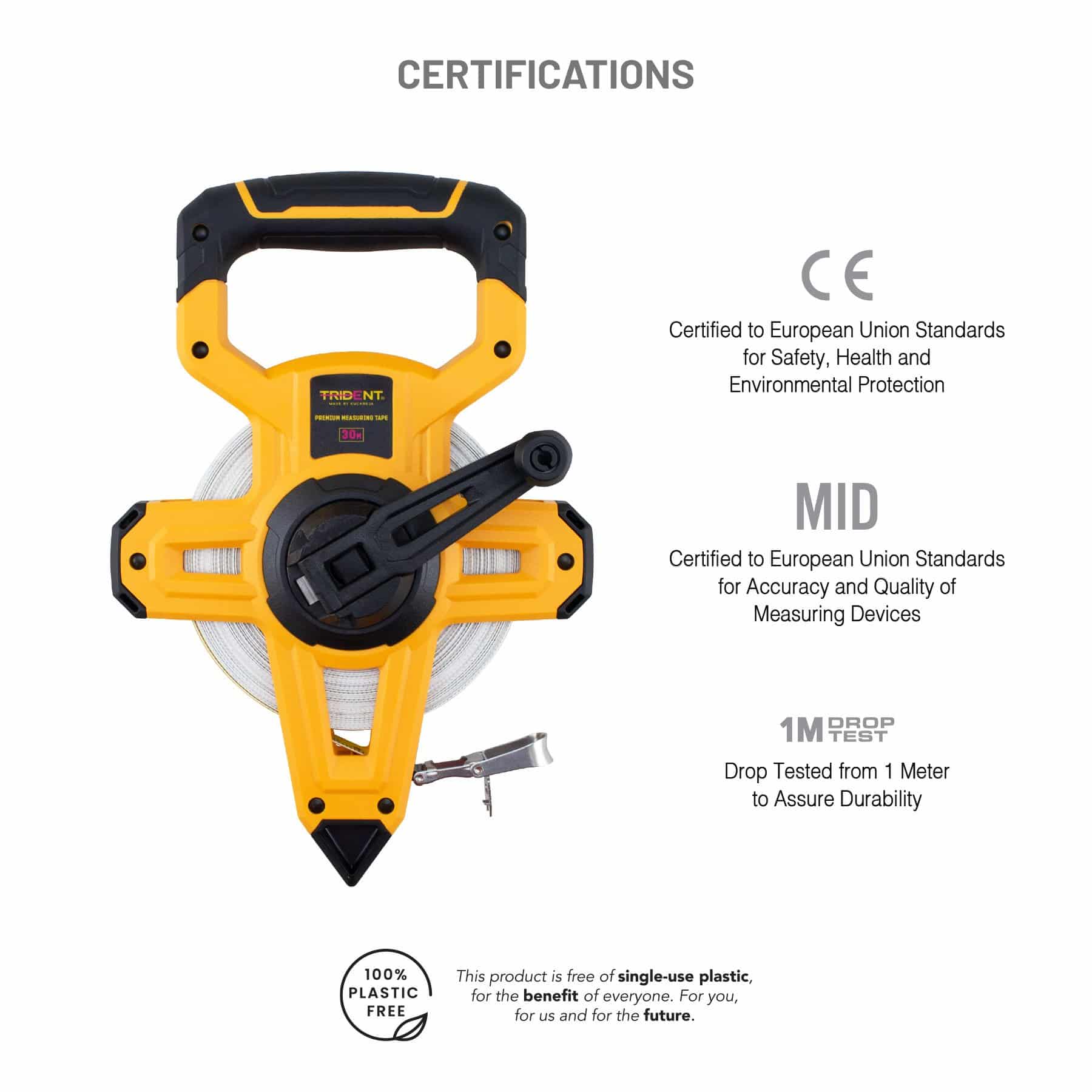 Trident Premium Measuring Tape - 30m - Image 4