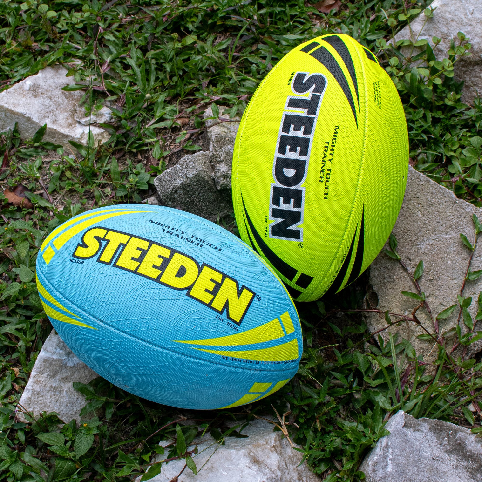Steeden Mighty Touch Rugby Ball - Sky Blue - Image 6