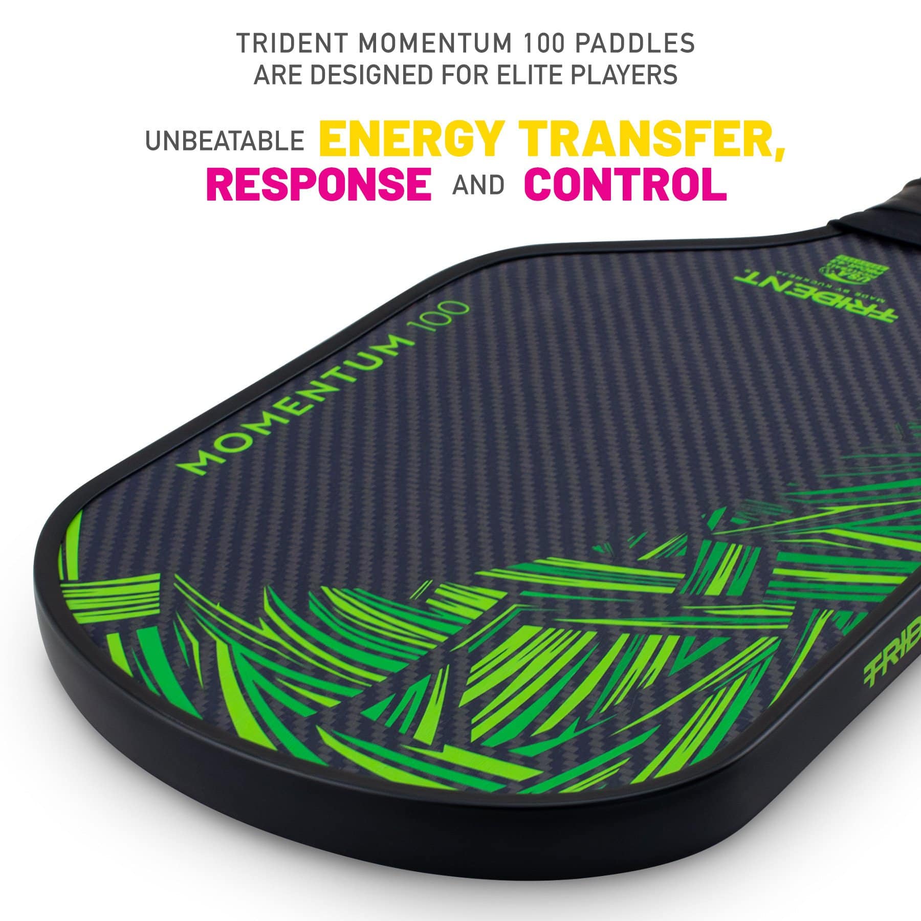 Trident Momentum 100 Pickleball Paddle - Electric Jade (USAP Approved) - Image 2