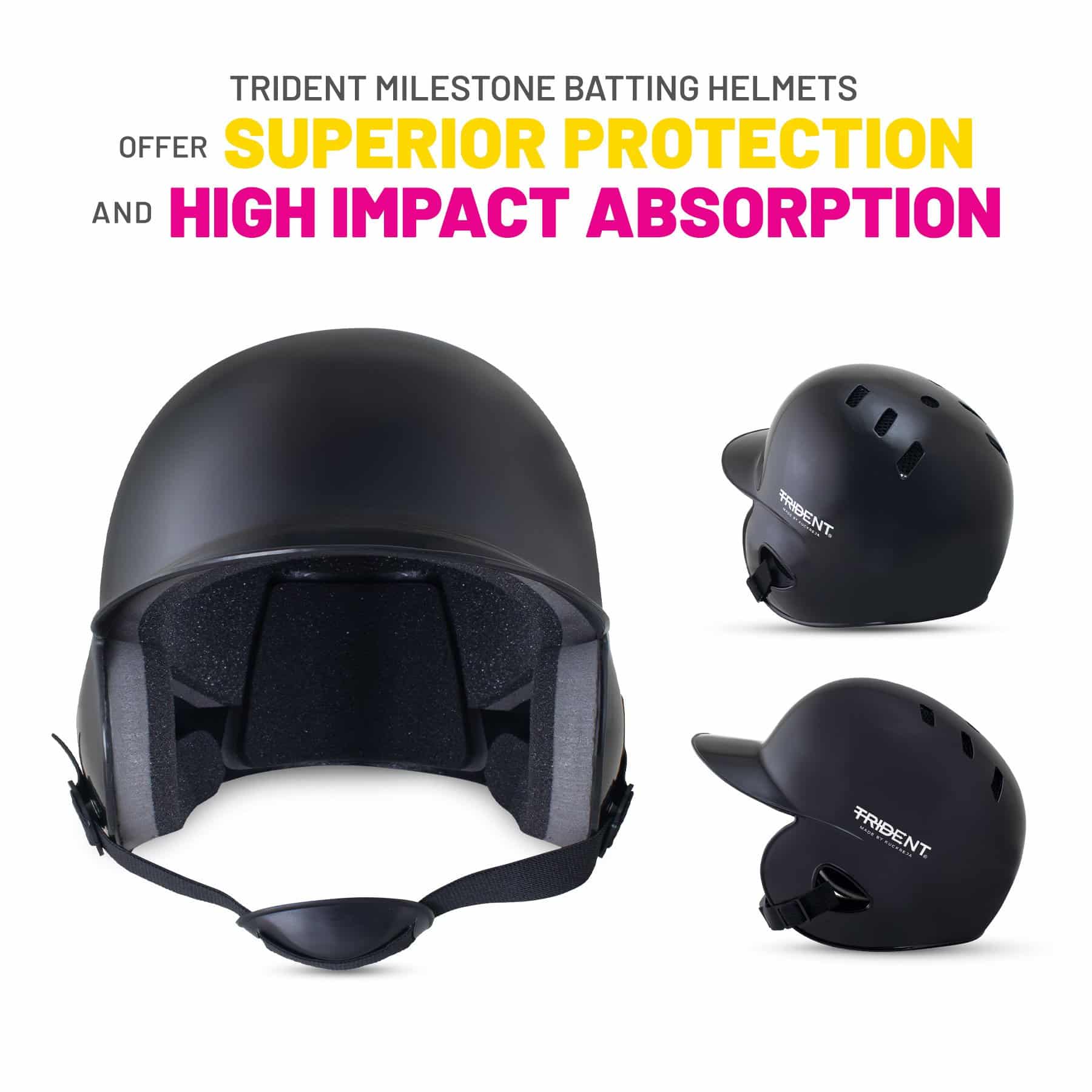 Trident Milestone Softball Batting Helmet - Image 2