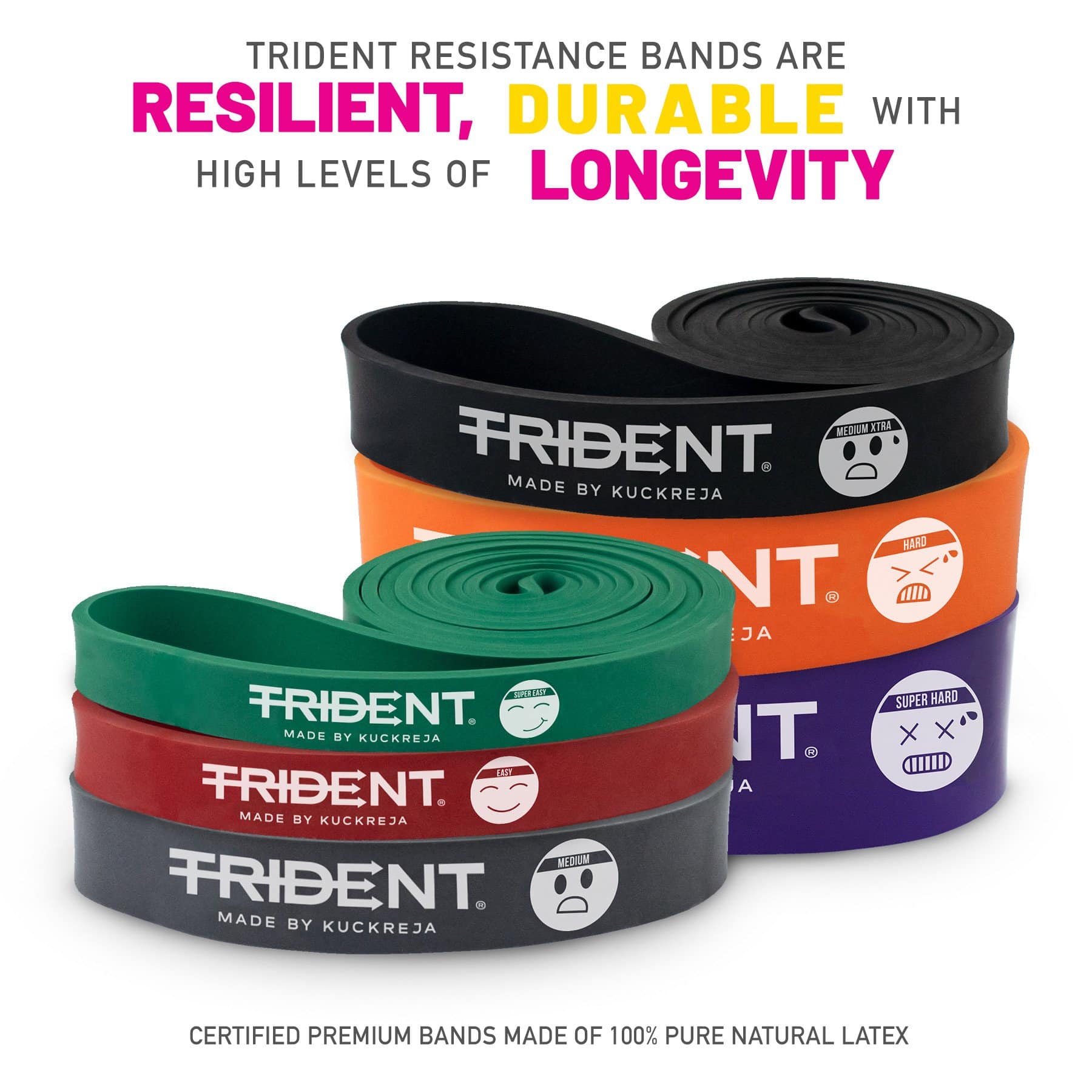Trident Premium Resistance Band - Easy (13-27kg) - Image 2