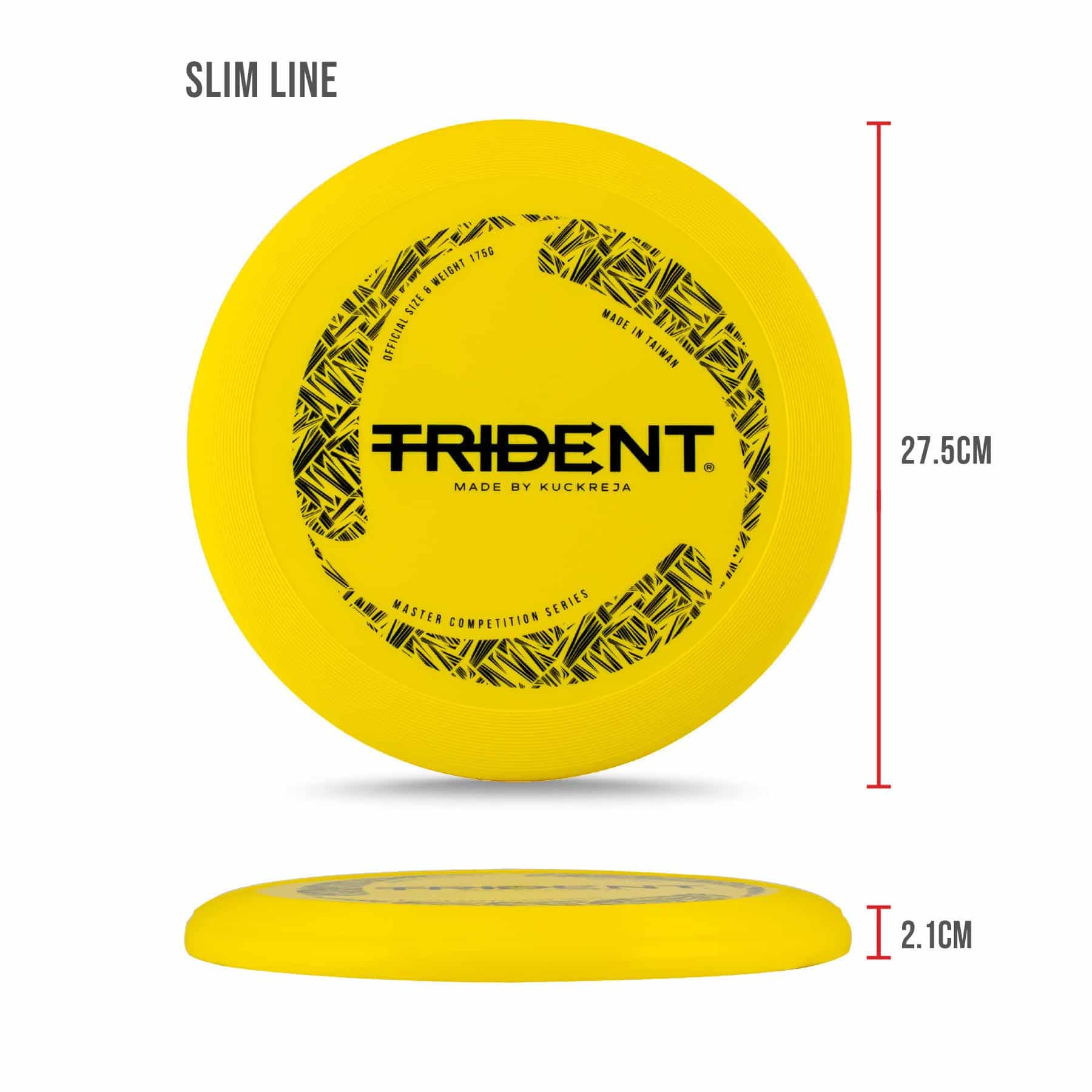 Trident Frisbee 175g - Yellow (Regular/Slimline) - Image 6
