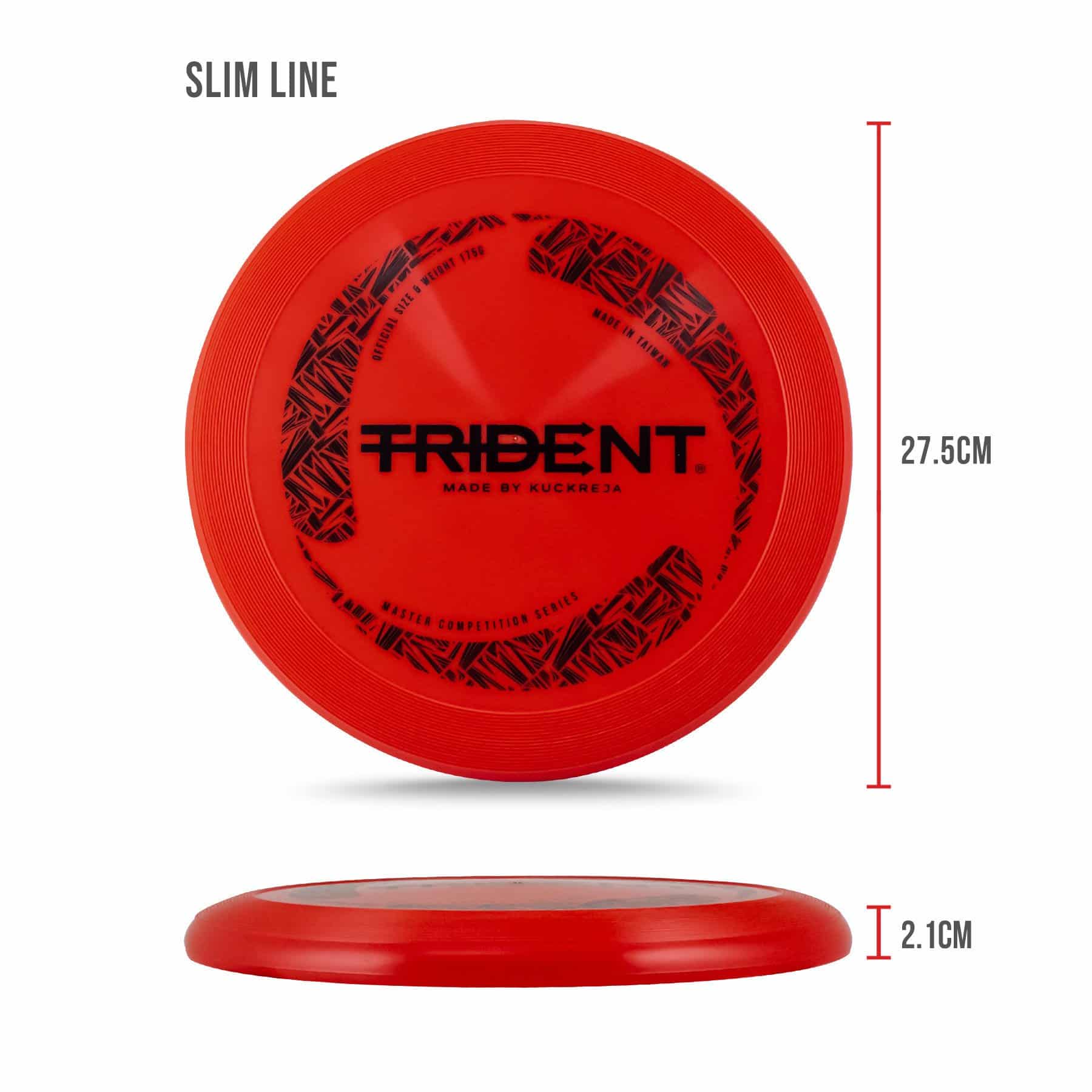 Trident Frisbee 175g - Red (Regular/Slimline) - Image 6