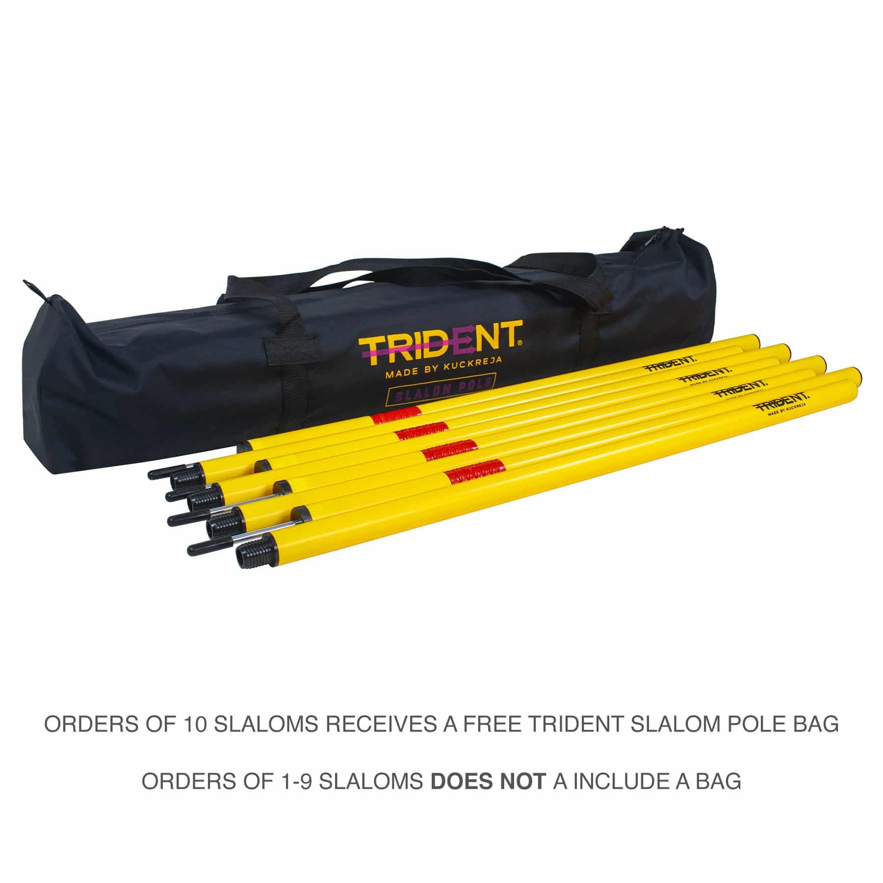 Trident Two-Piece Slalom Pole with Spring – Yellow - Image 9