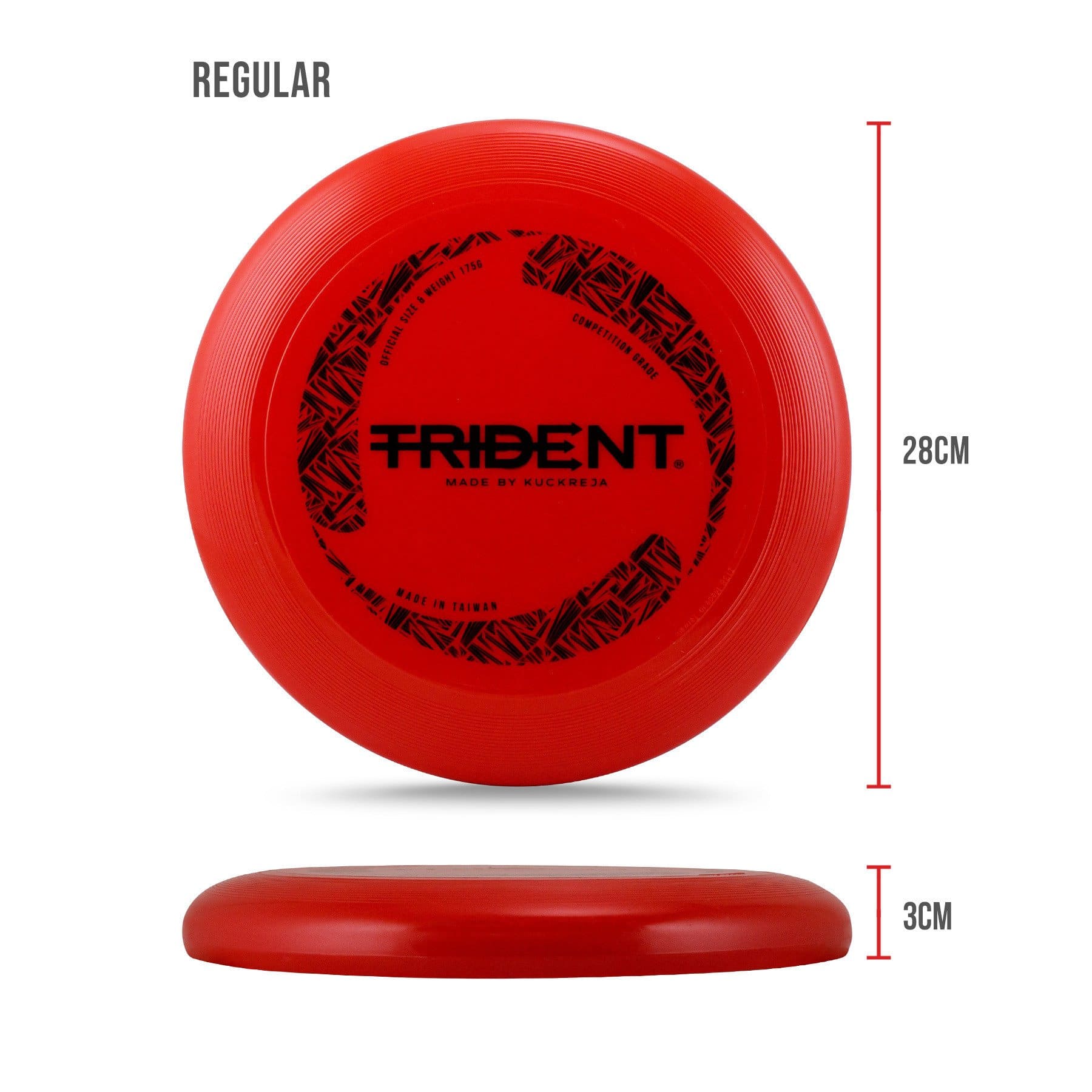 Trident Frisbee 175g - Red (Regular/Slimline) - Image 5