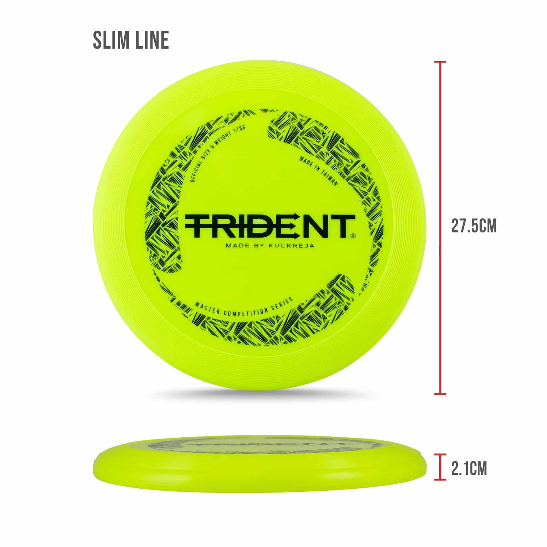 Trident Frisbee 175g - Neon (Regular/Slimline) - Image 6