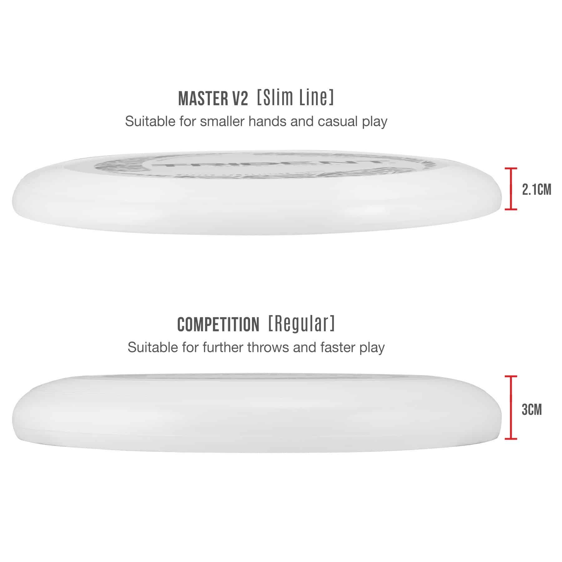 Trident Frisbee 175g - White (Regular/Slimline) - Image 4