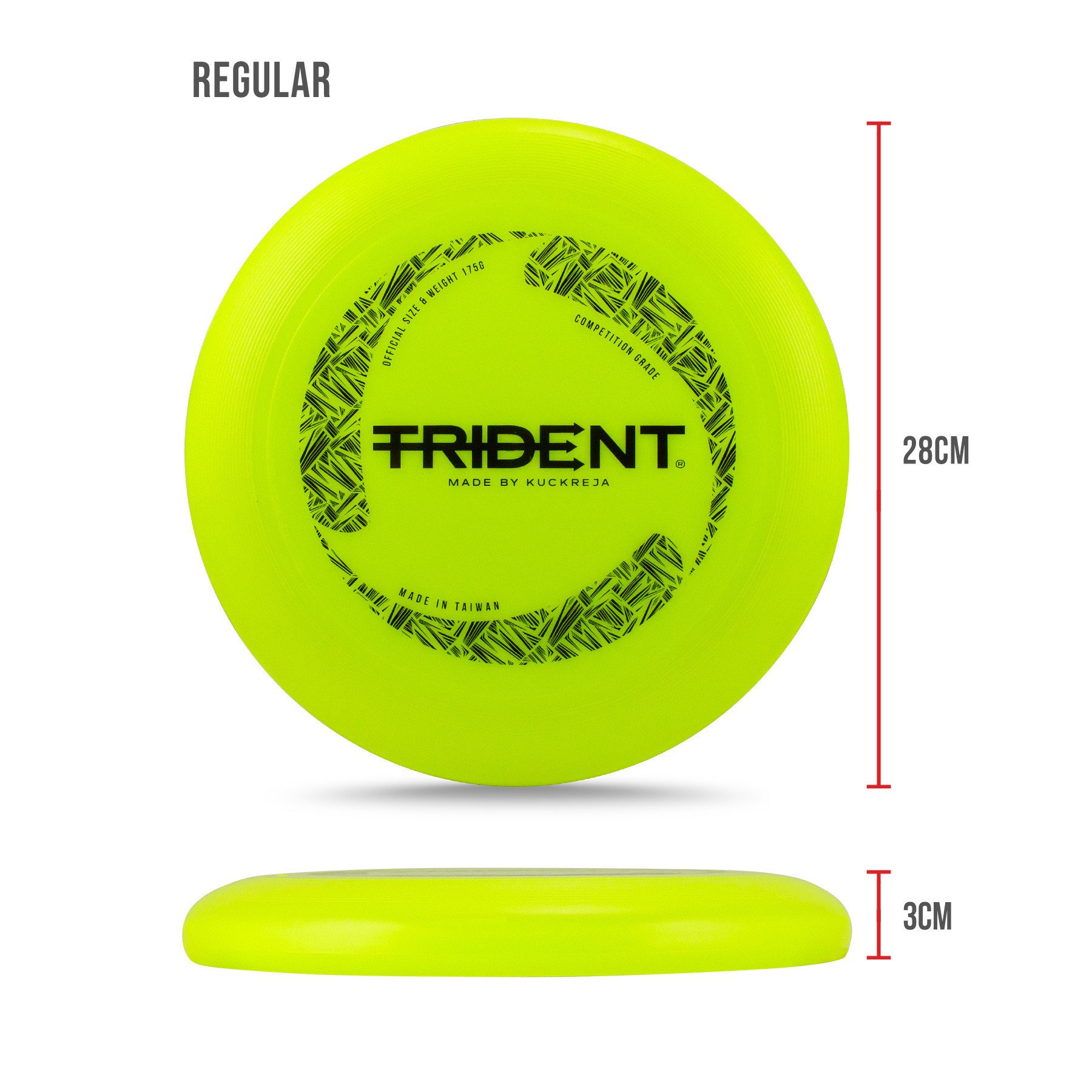Trident Frisbee 175g - Neon (Regular/Slimline) - Image 5
