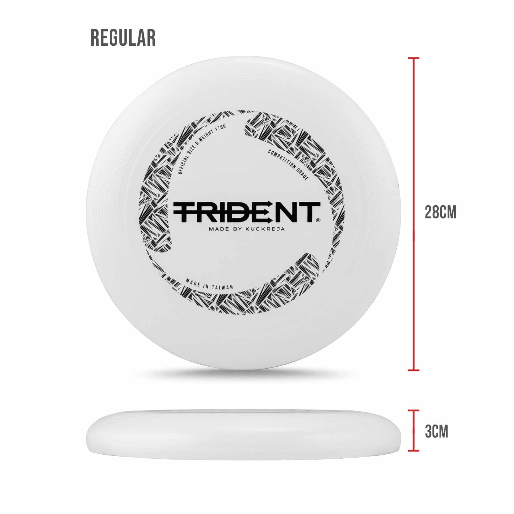 Trident Frisbee 175g - White (Regular/Slimline) - Image 5