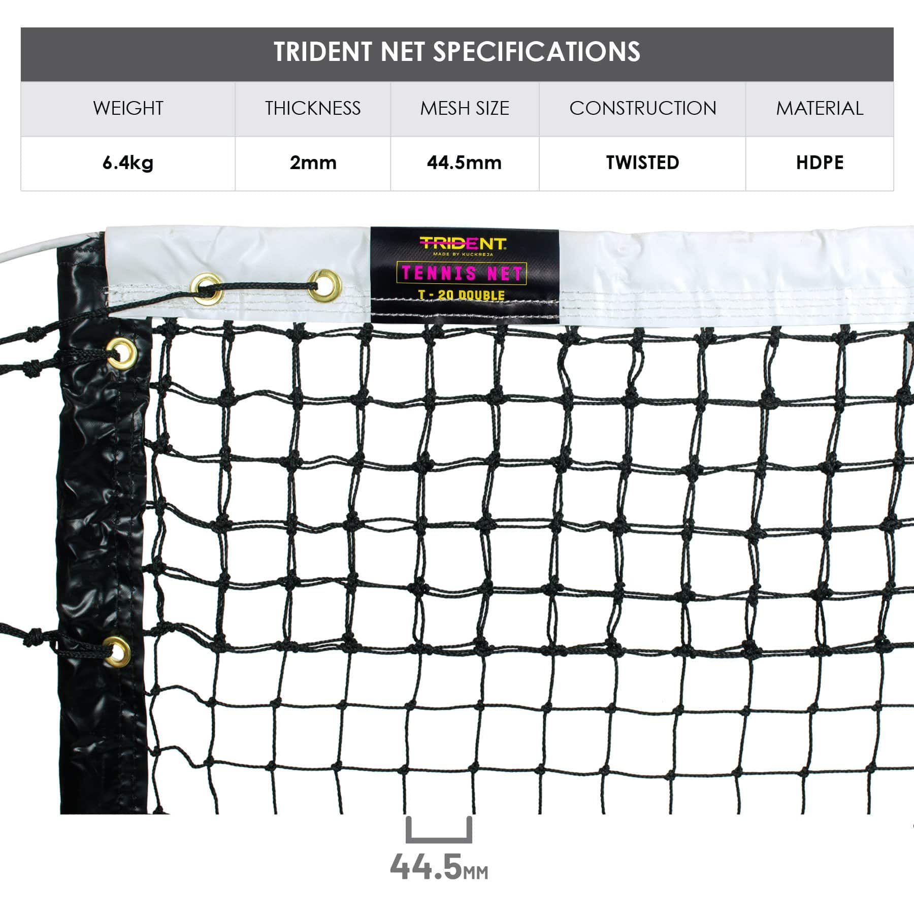 Trident T-20D Tennis Net - Image 3