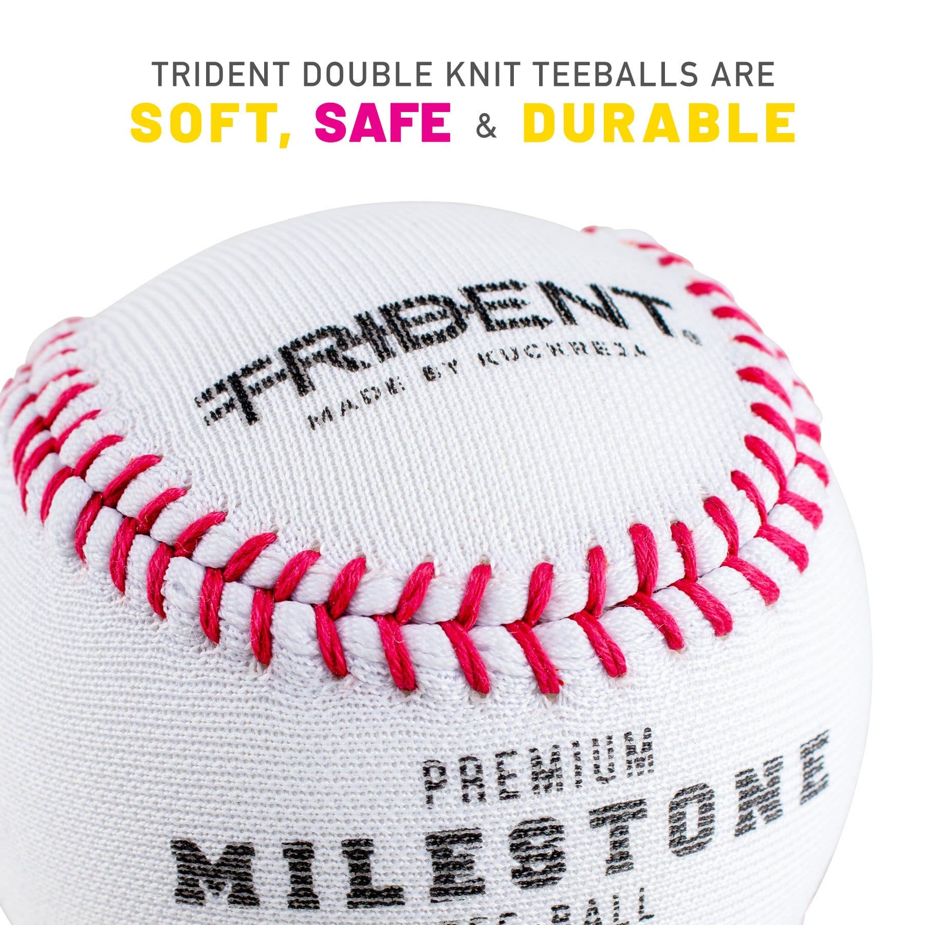 Trident Milestone Double Knit Teeball - 9" - Image 2