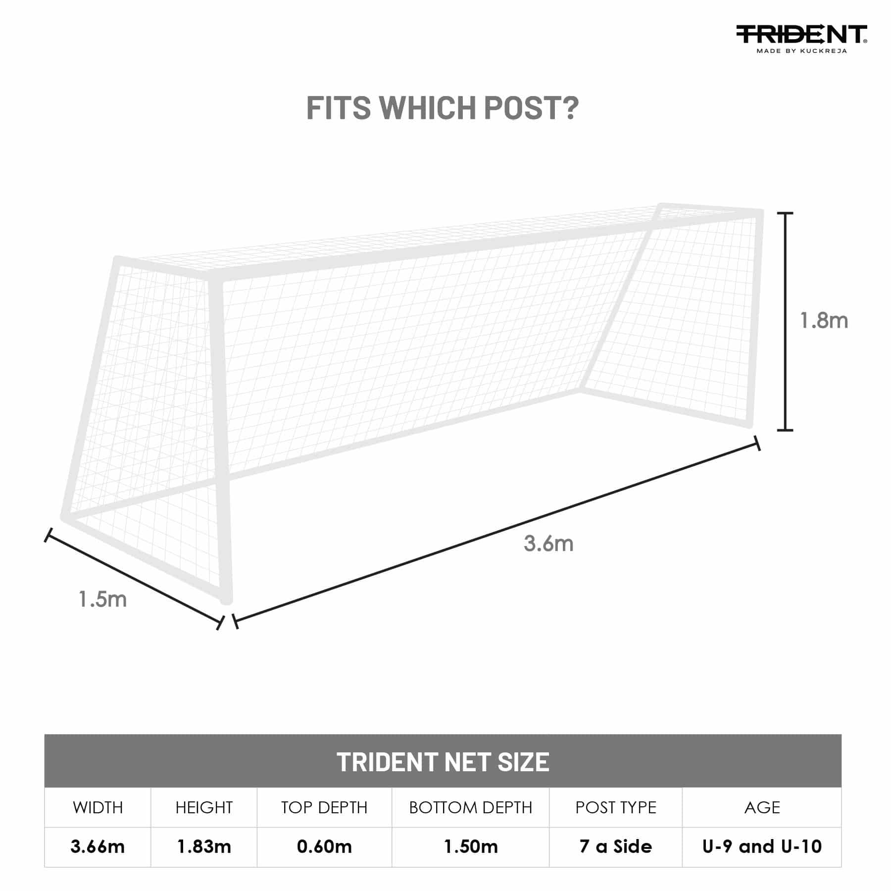 Trident T-20 Seven Junior Football Net (7-a-side) - Image 5
