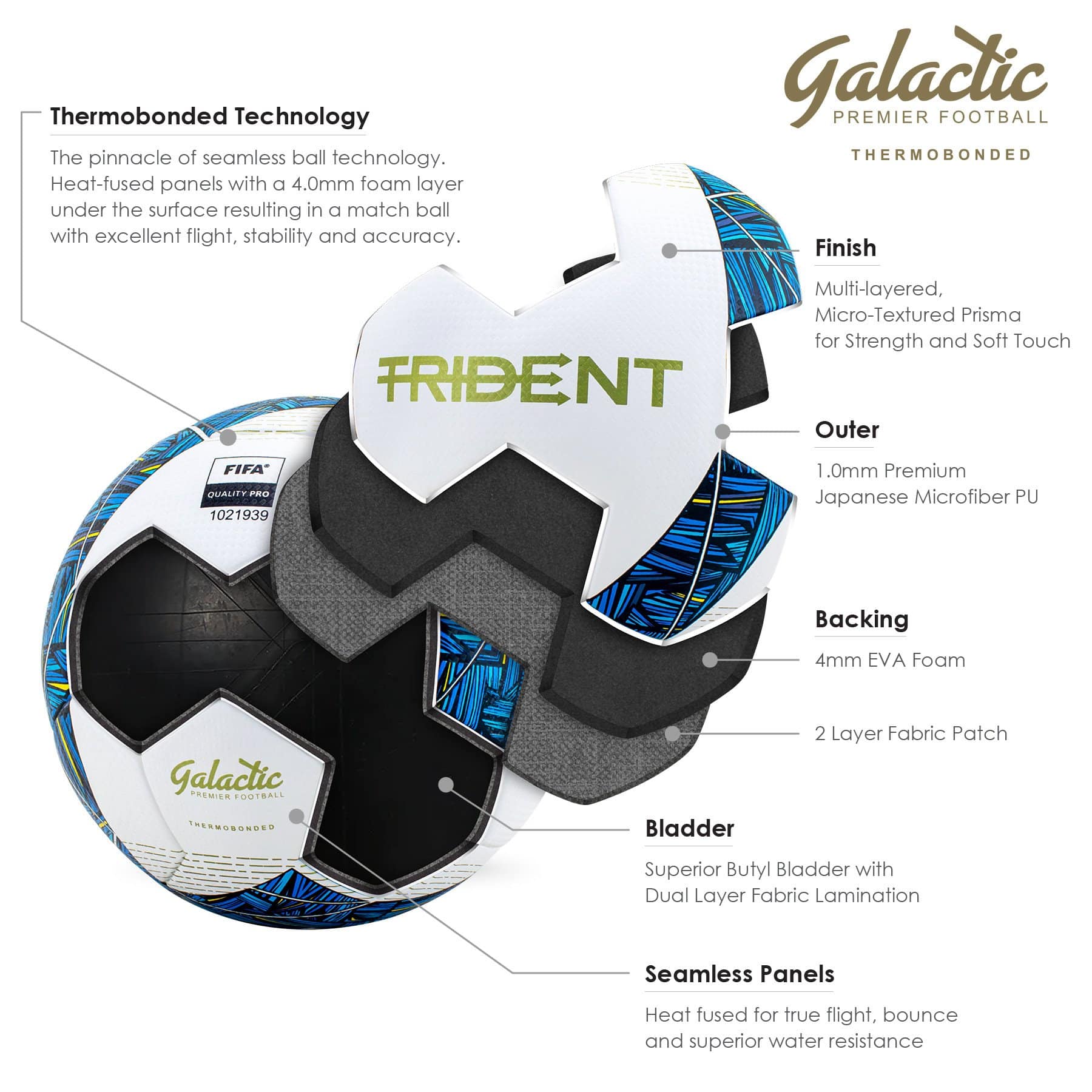Trident Galactic TB Premier Football (FIFA Quality Pro) - Image 4