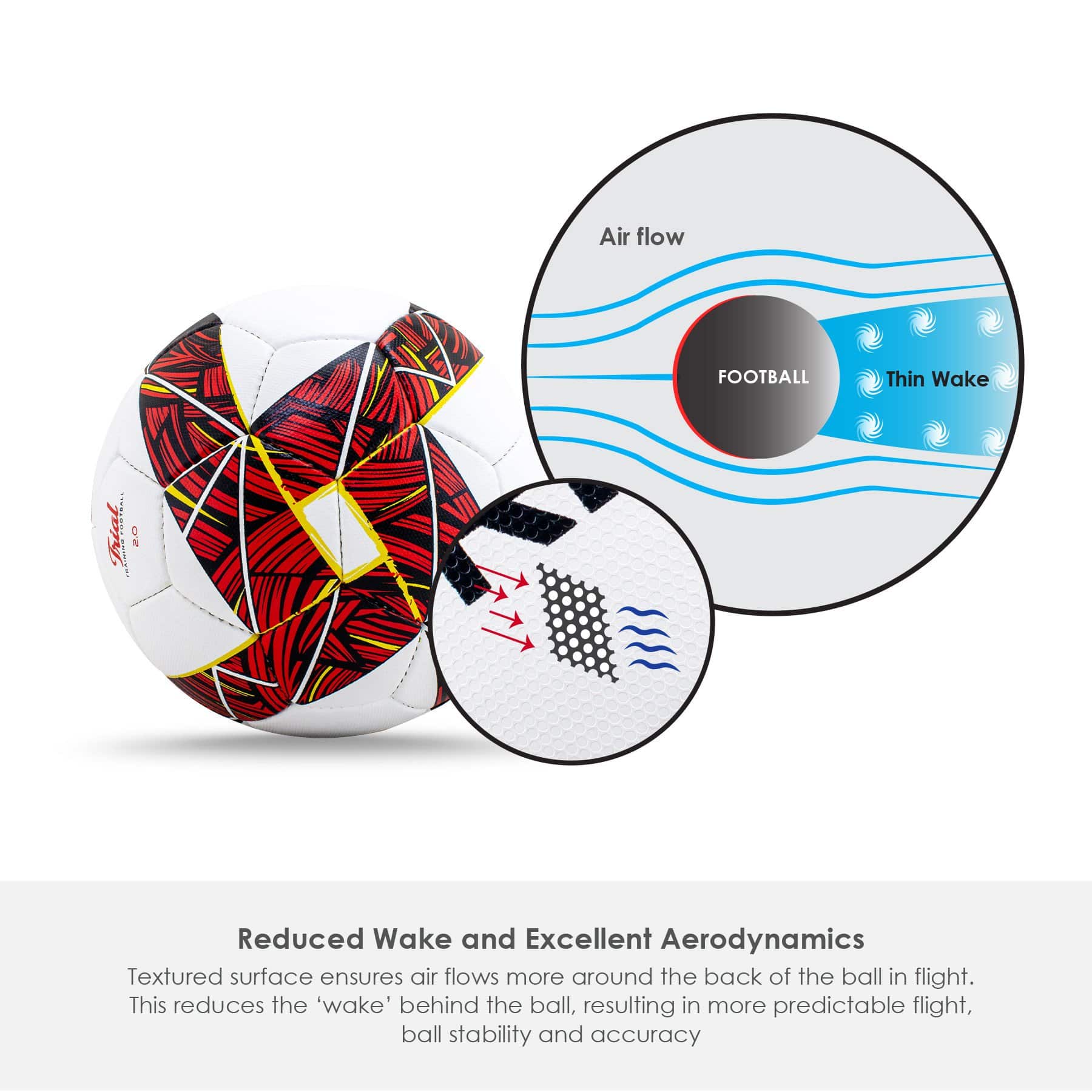 Trident Trial 2.0 Training Football - Size 5 (Chaos Red) - Image 6