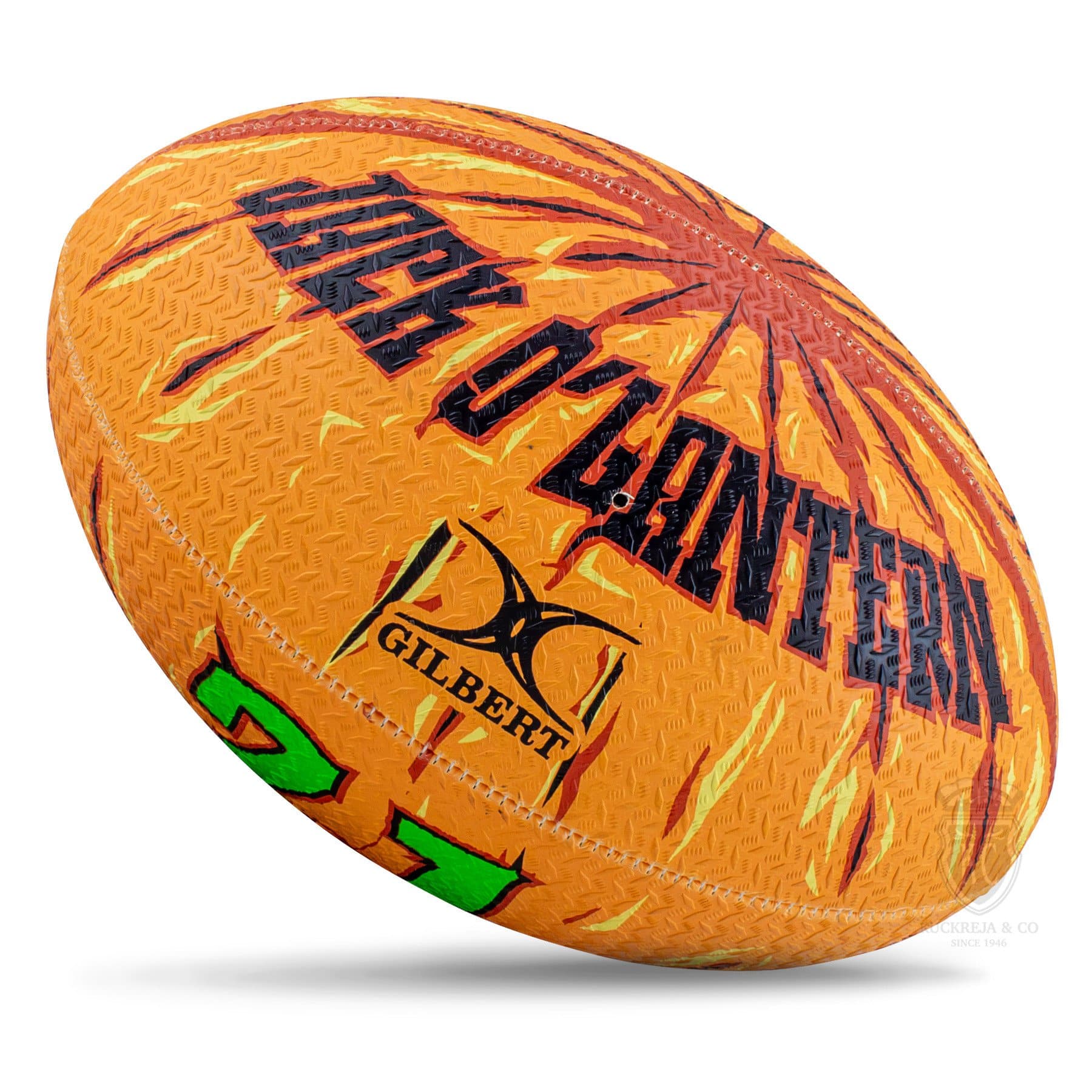 Gilbert Randoms Rugby Ball - Pumpkin (Size 5) - Image 4