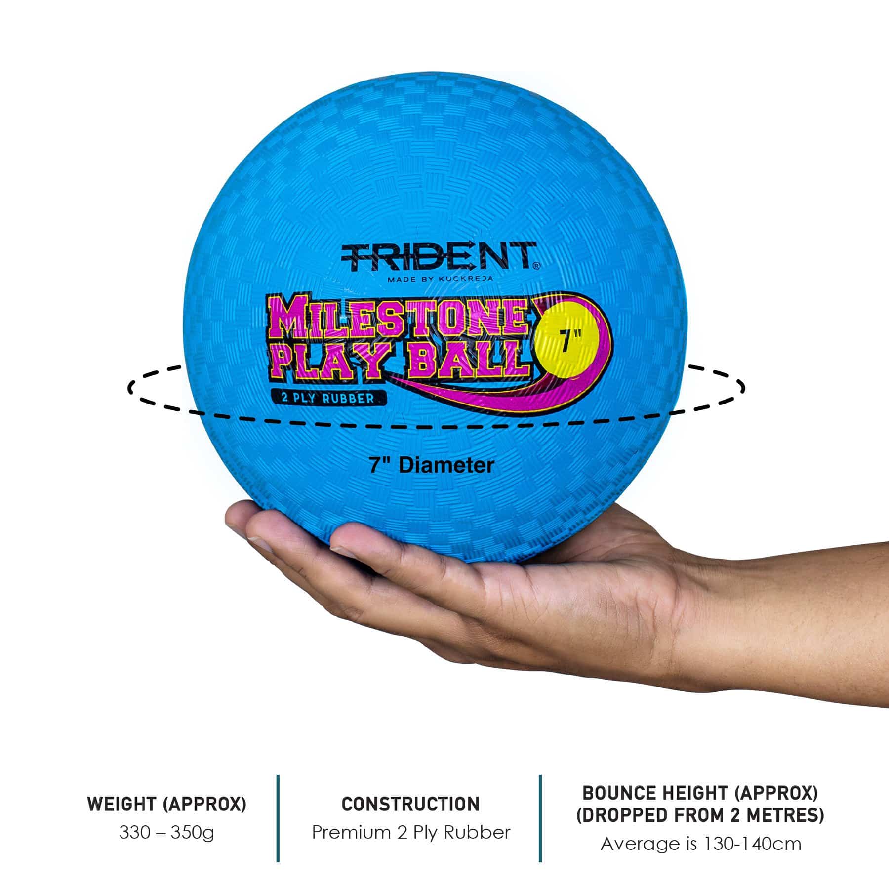 Trident Milestone Playground Ball (Dodgeball) - Blue - Image 4