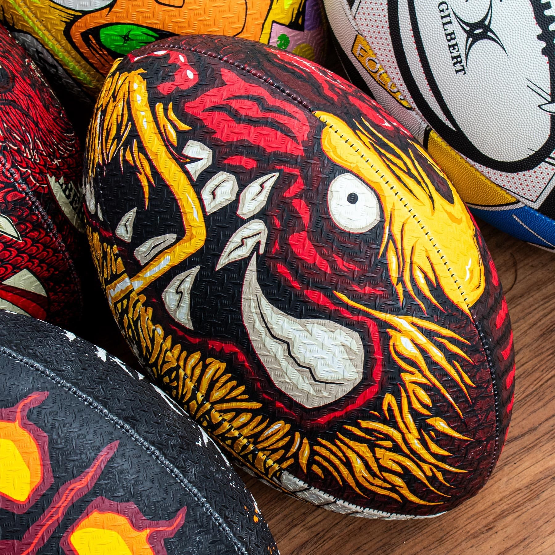 Gilbert Randoms Rugby Ball - Dragon (Size 5) - Image 4