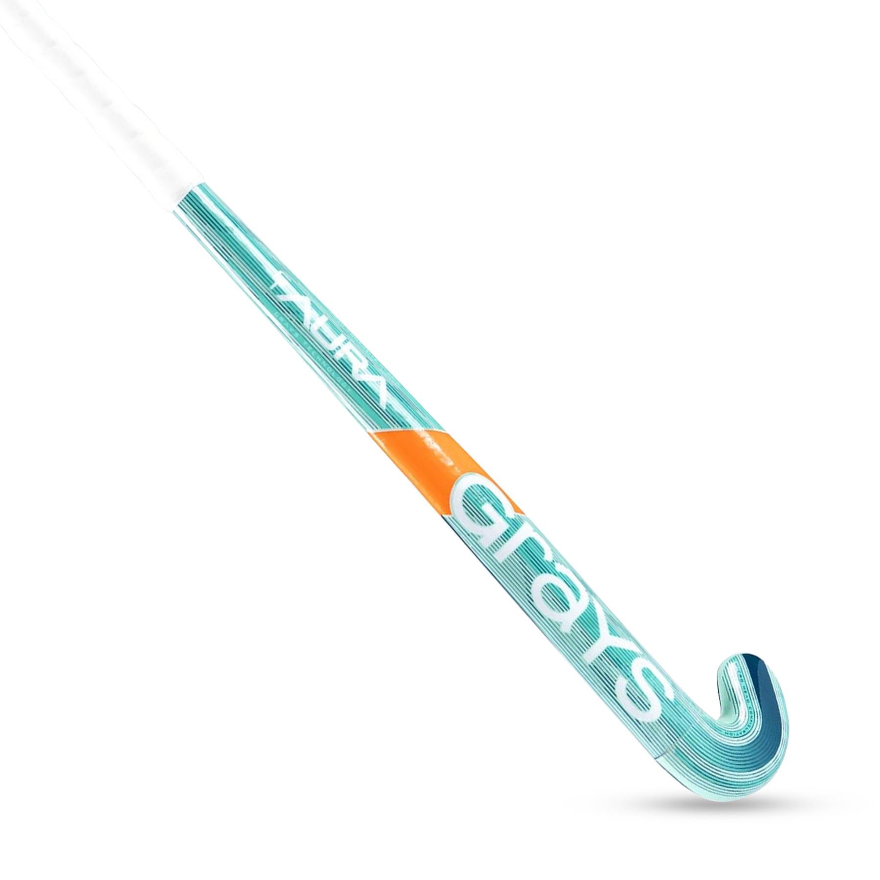 Grays Aura Junior Wooden Hockey Stick - Teal/Navy (34") - Image 5
