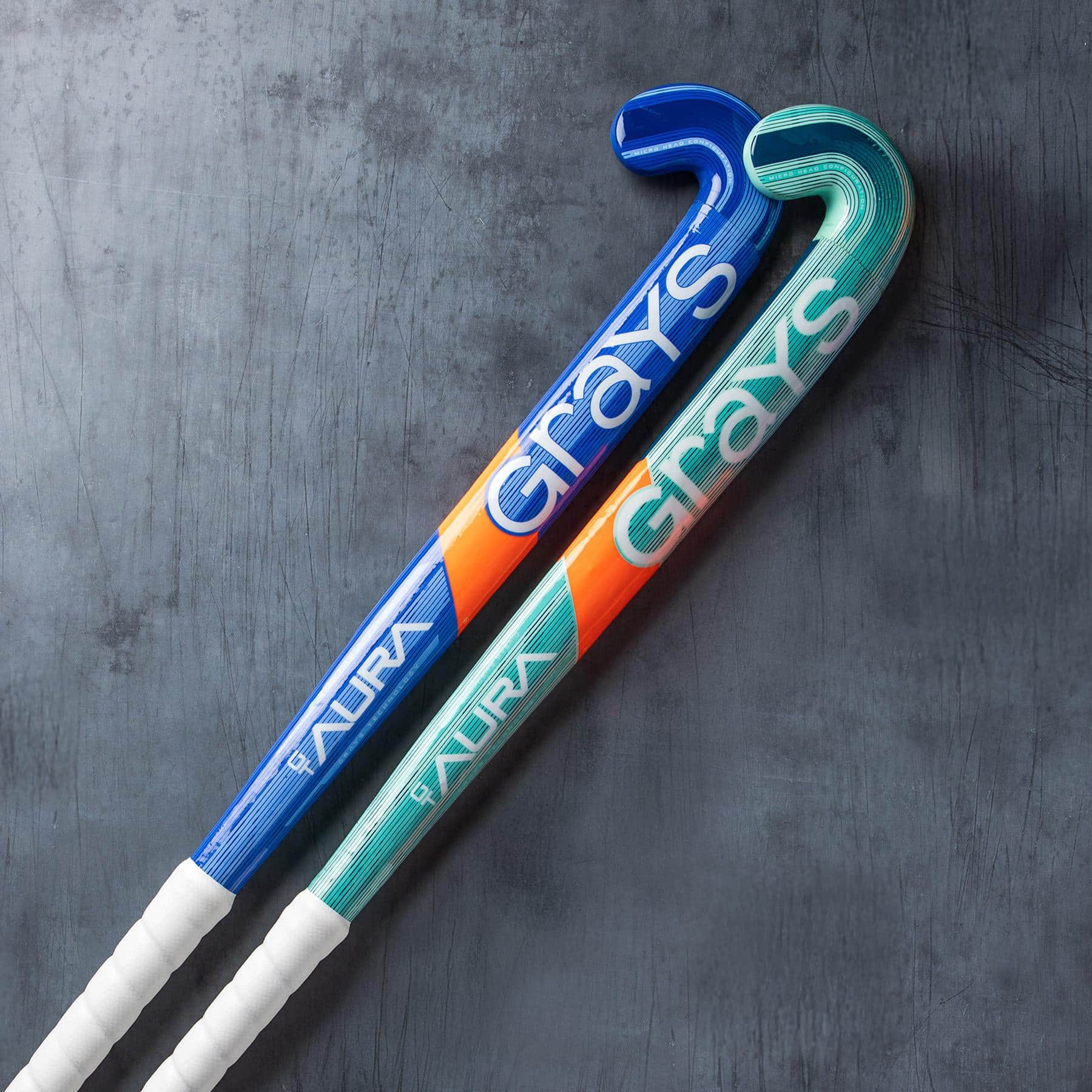 Grays Aura Junior Wooden Hockey Stick - Teal/Navy (34") - Image 6