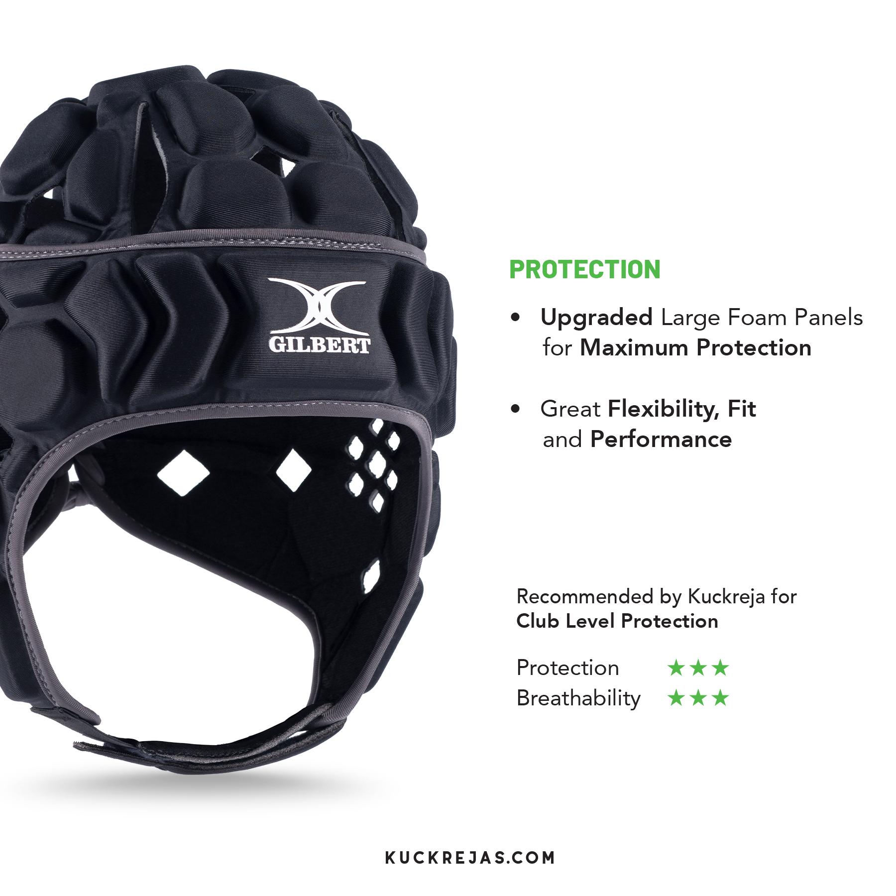 Gilbert Octane Headguard - Black/Grey - Image 2