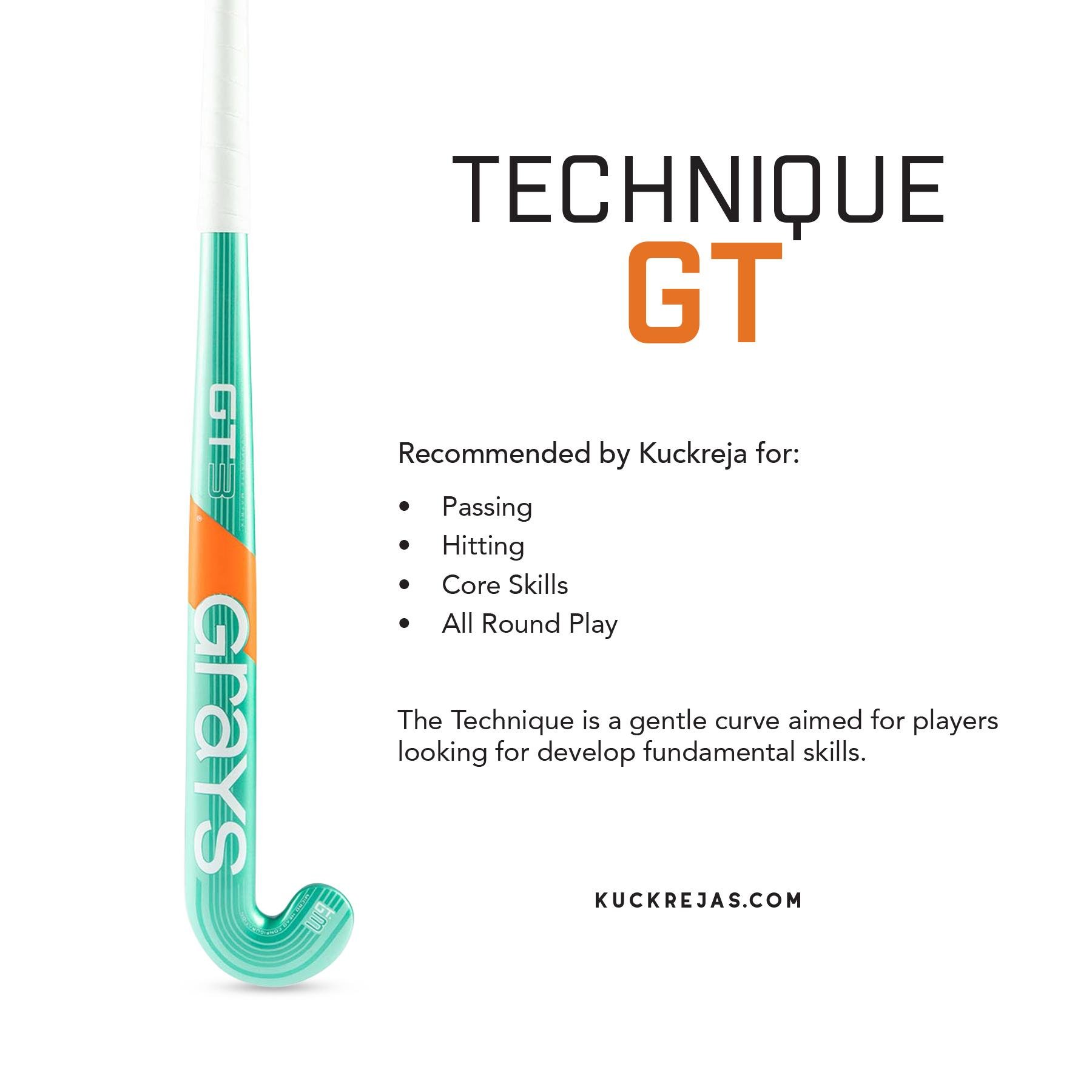 Grays GT3 Junior Composite Hockey Stick - Mint (34") - Image 2