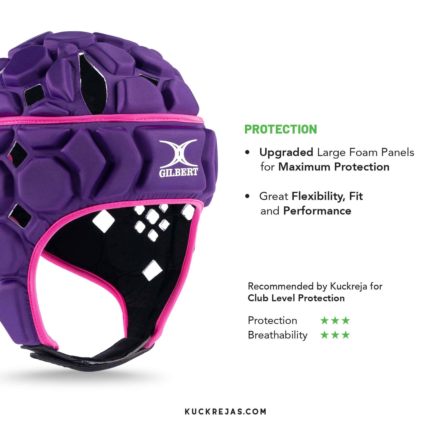 Gilbert Octane Headguard - Purple/Pink - Image 2