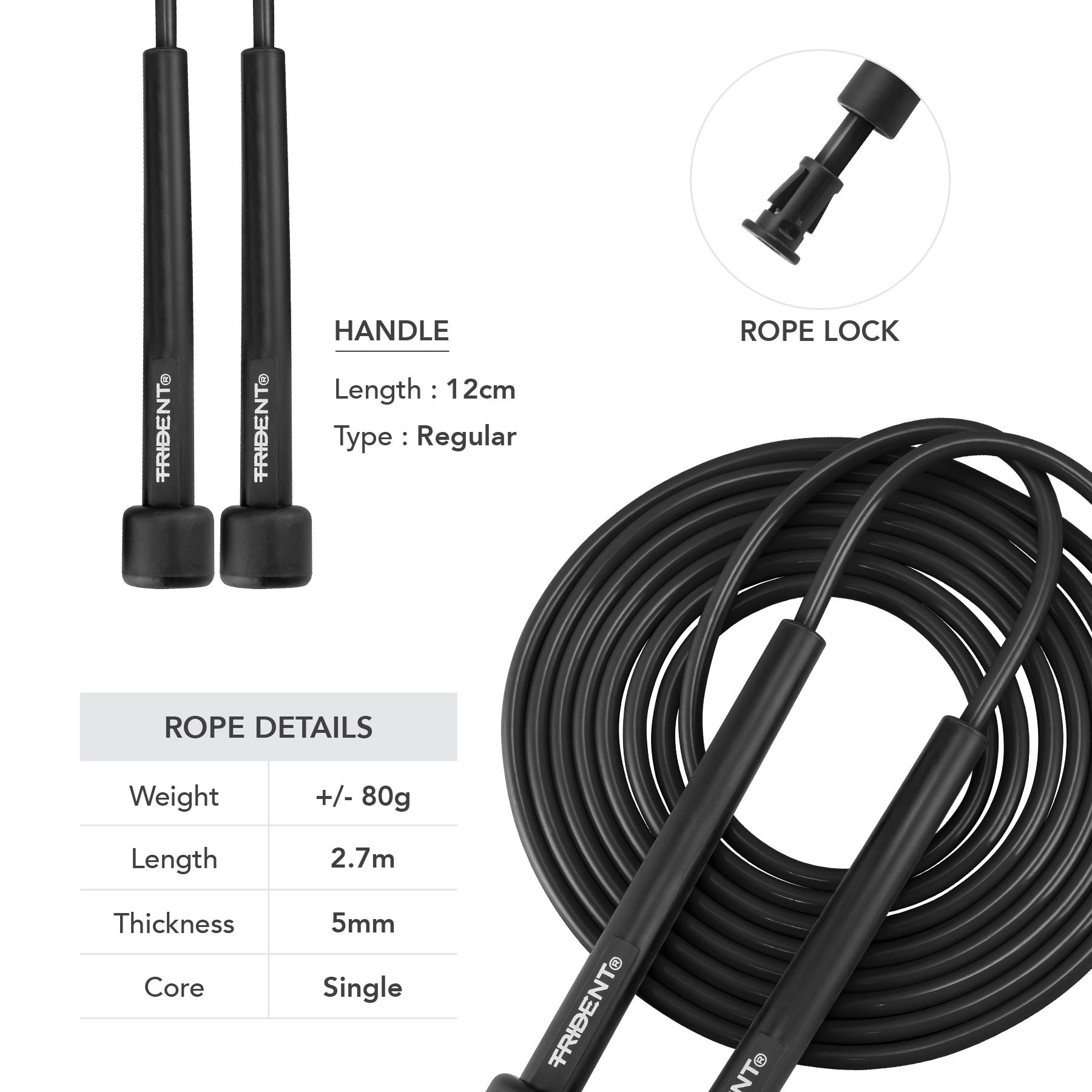 Trident Milestone Skipping Rope - Midnight Black - Image 3