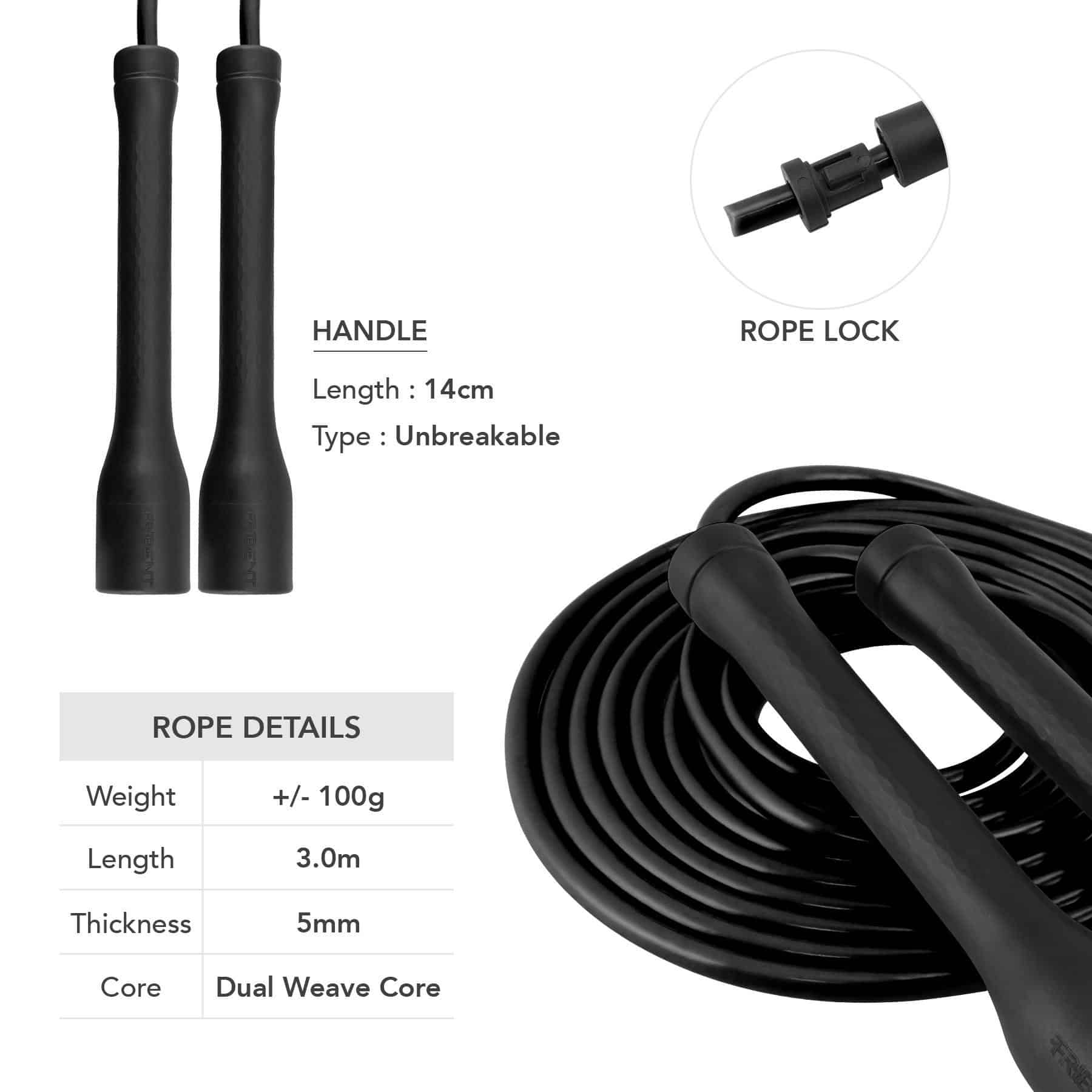 Trident Premium Skipping Rope - Midnight Black - Image 5