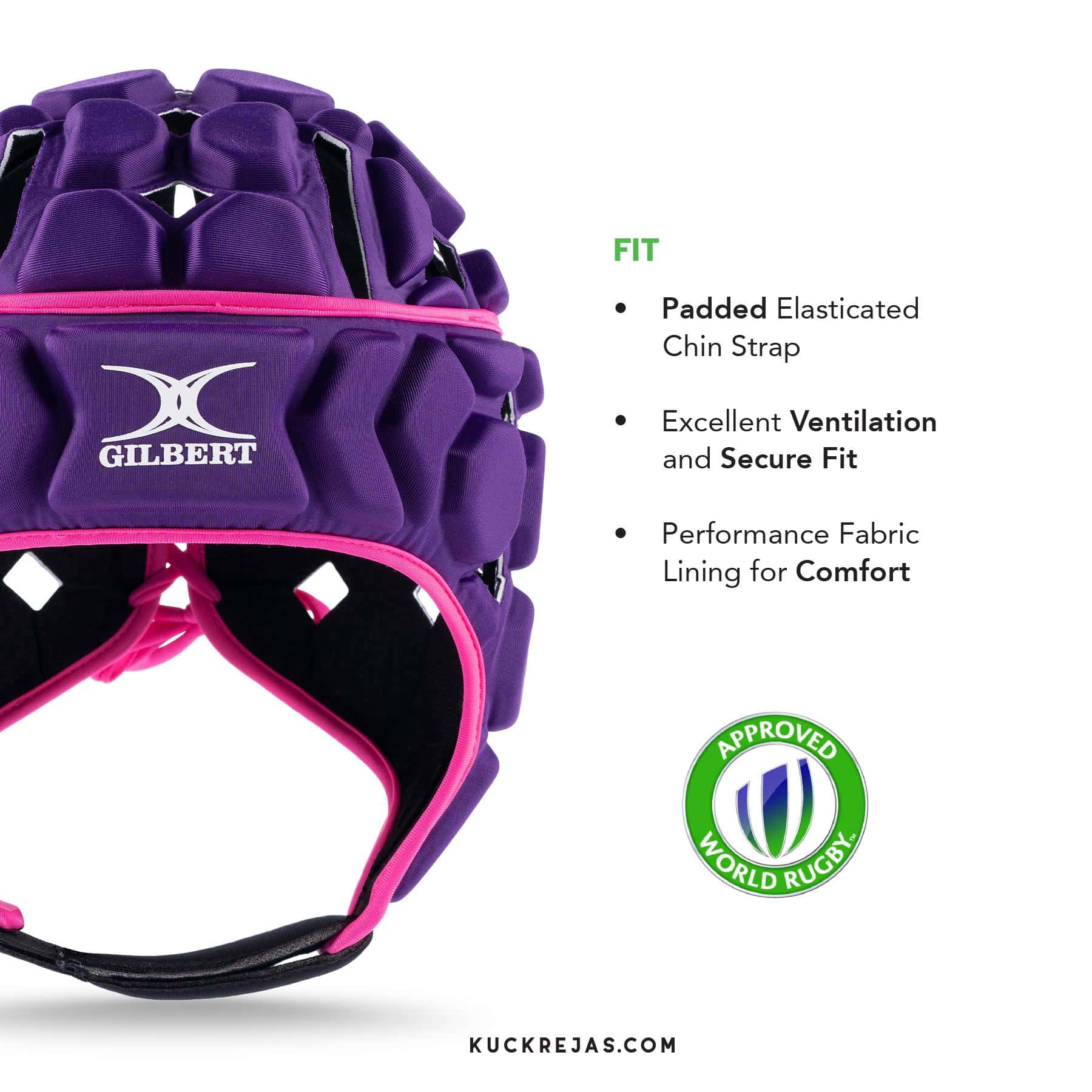 Gilbert Octane Headguard - Purple/Pink - Image 3