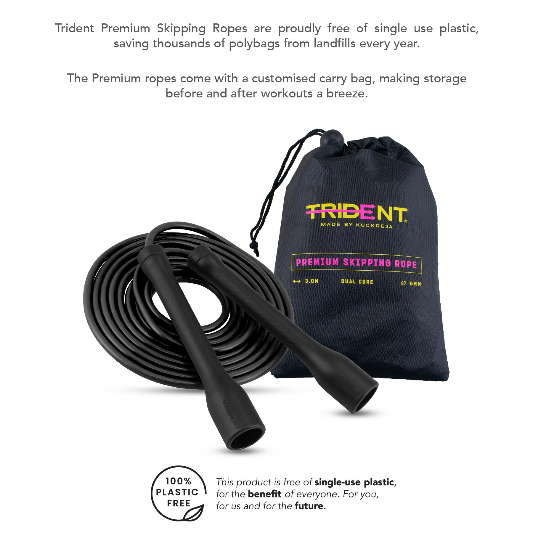 Trident Premium Skipping Rope - Midnight Black - Image 6