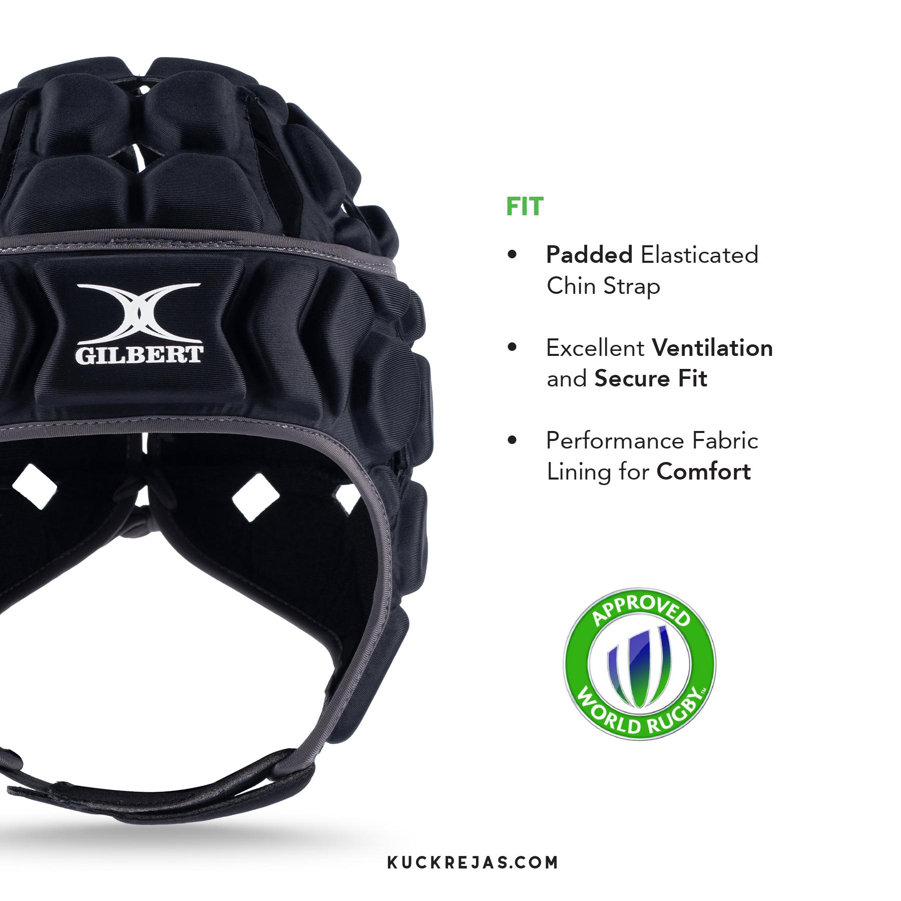 Gilbert Octane Headguard - Black/Grey - Image 3
