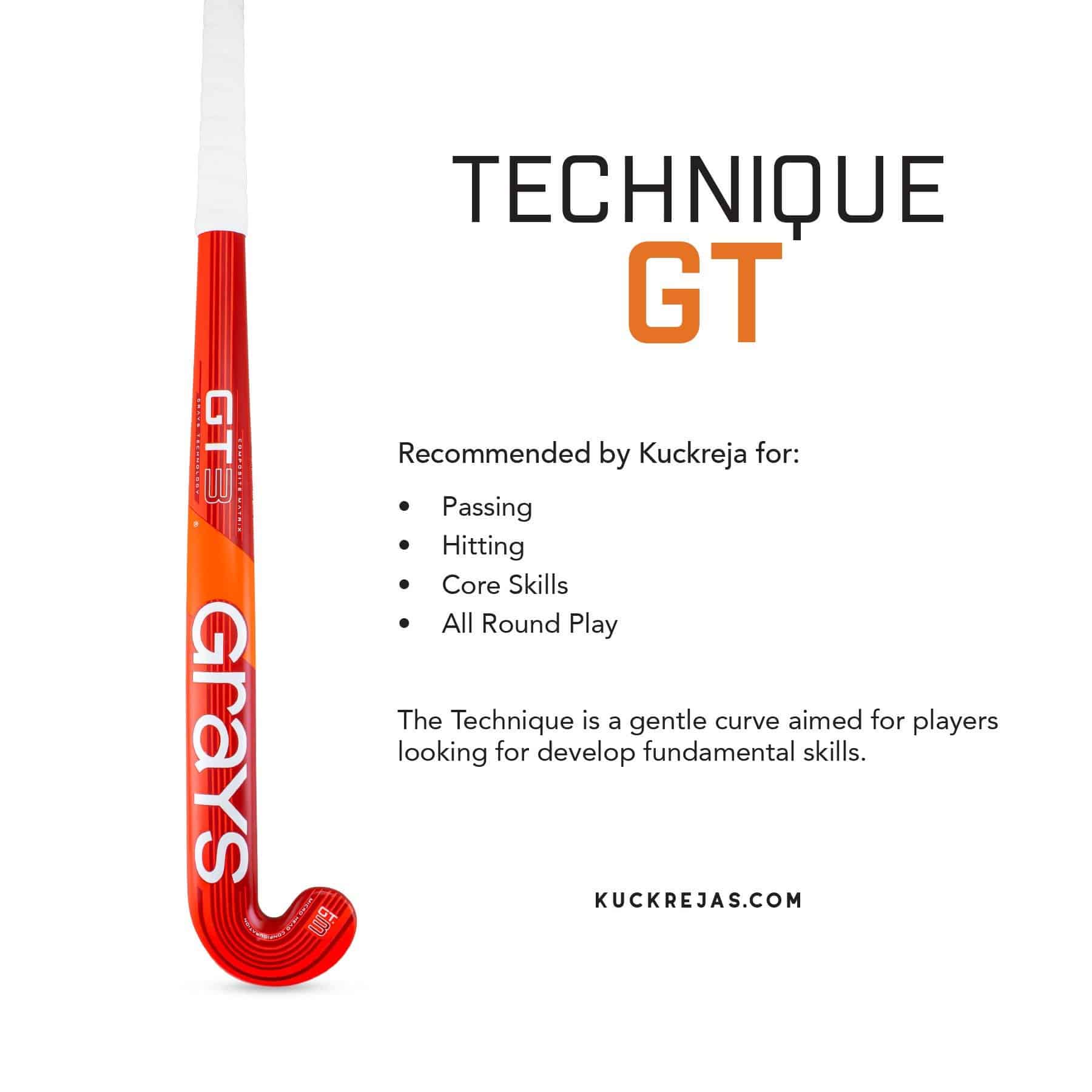 Grays GT3 Composite Hockey Stick - Red - Image 2