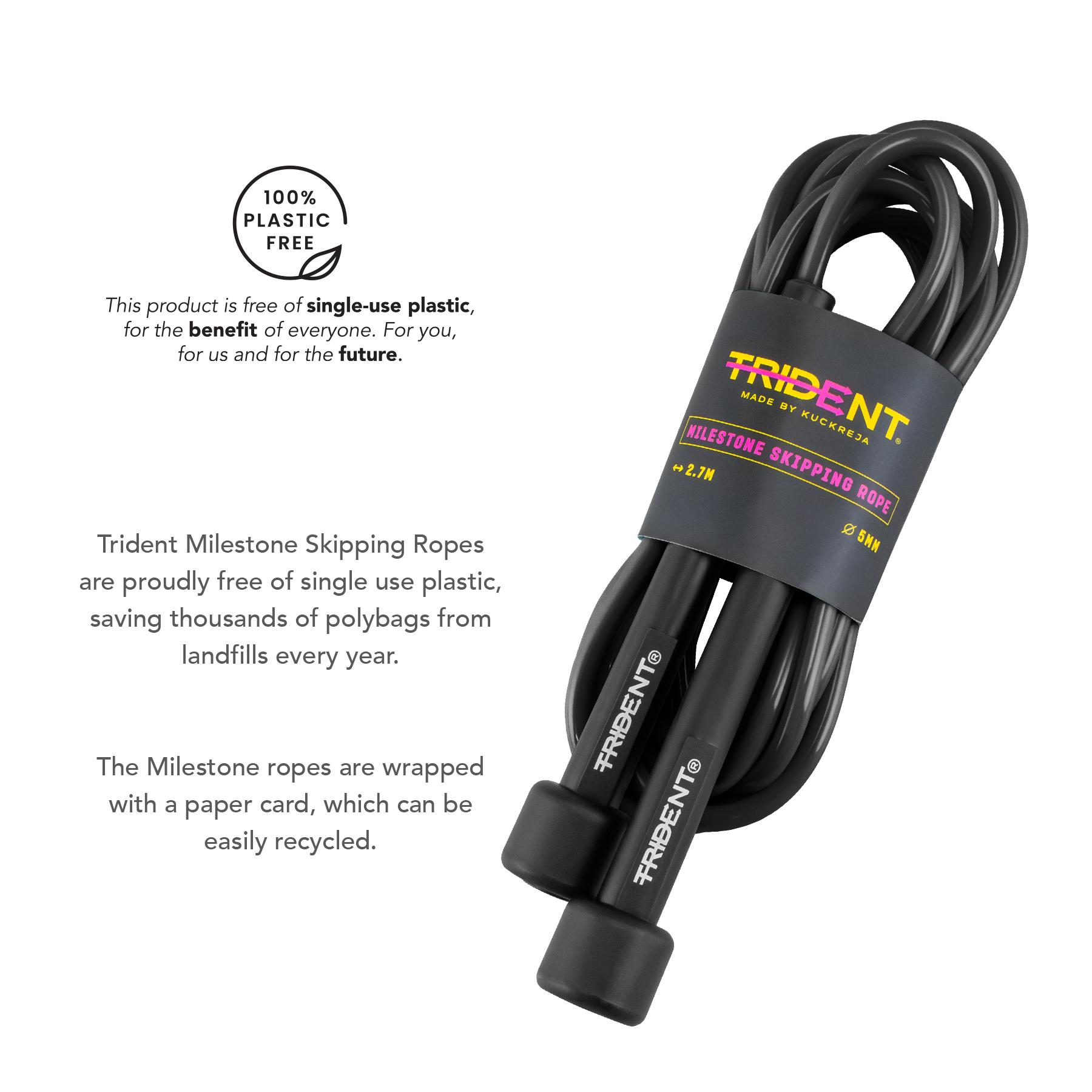 Trident Milestone Skipping Rope - Midnight Black - Image 4