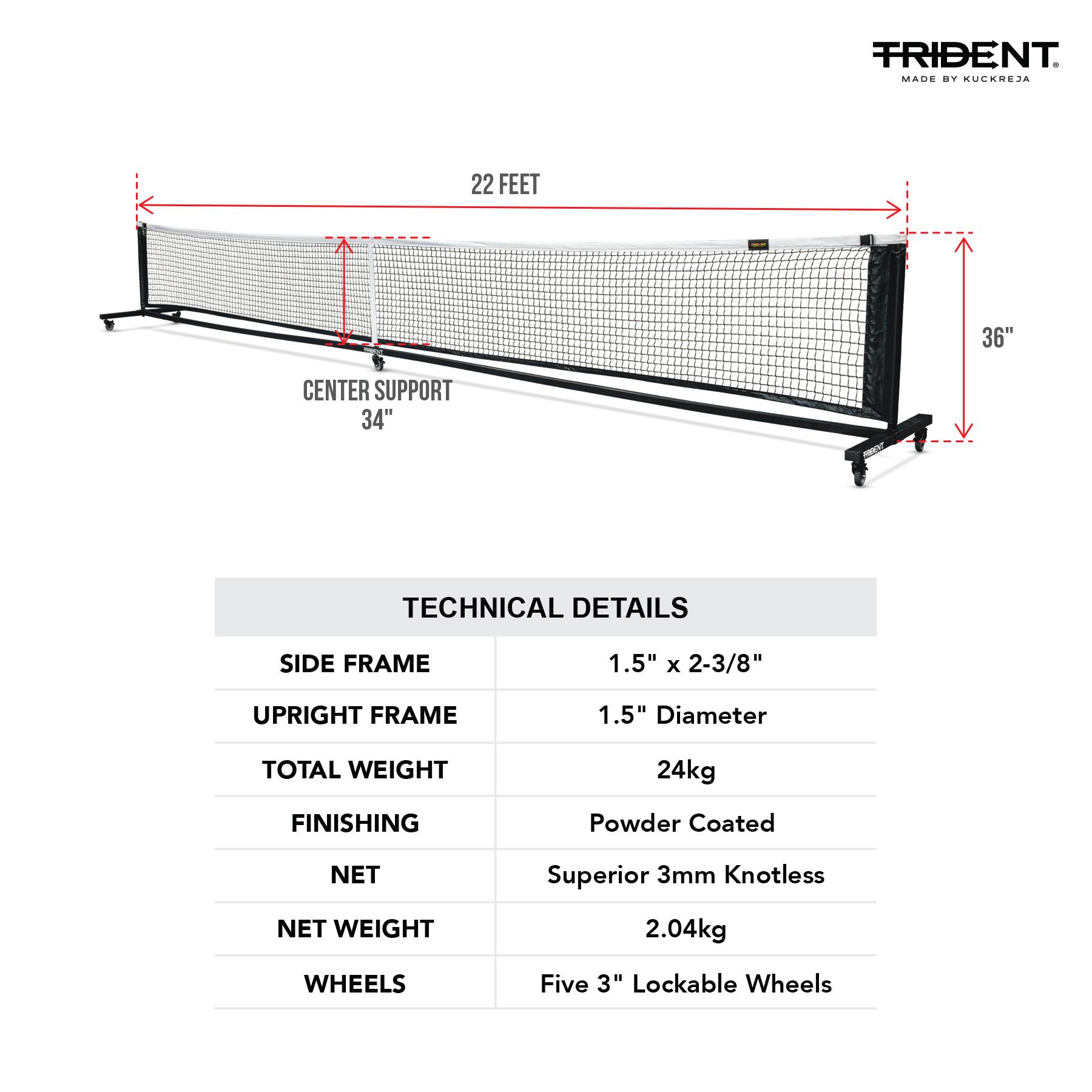 Trident Premium PX Portable Pickleball Net - Image 3