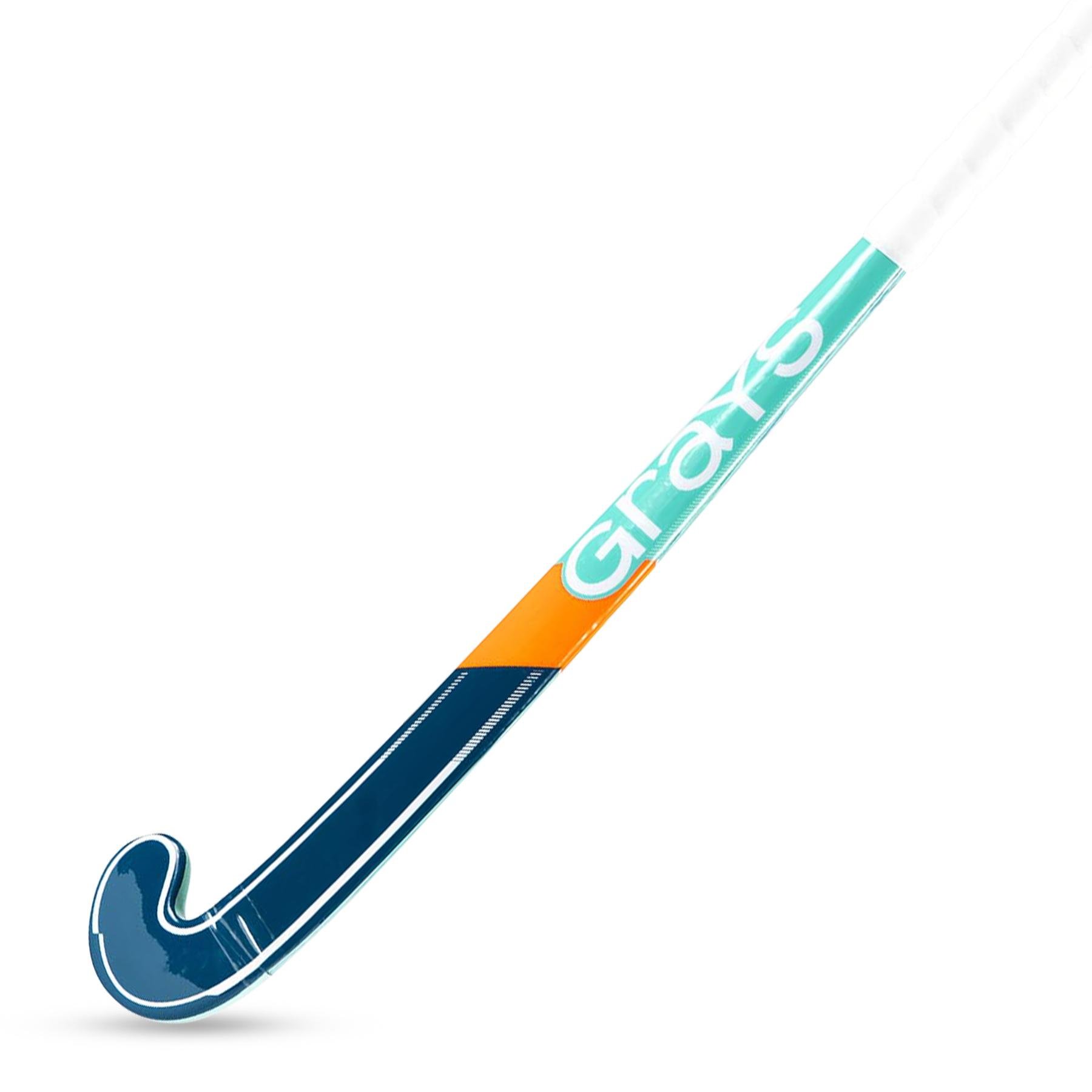 Grays Aura Junior Wooden Hockey Stick - Teal/Navy (34") - Image 3