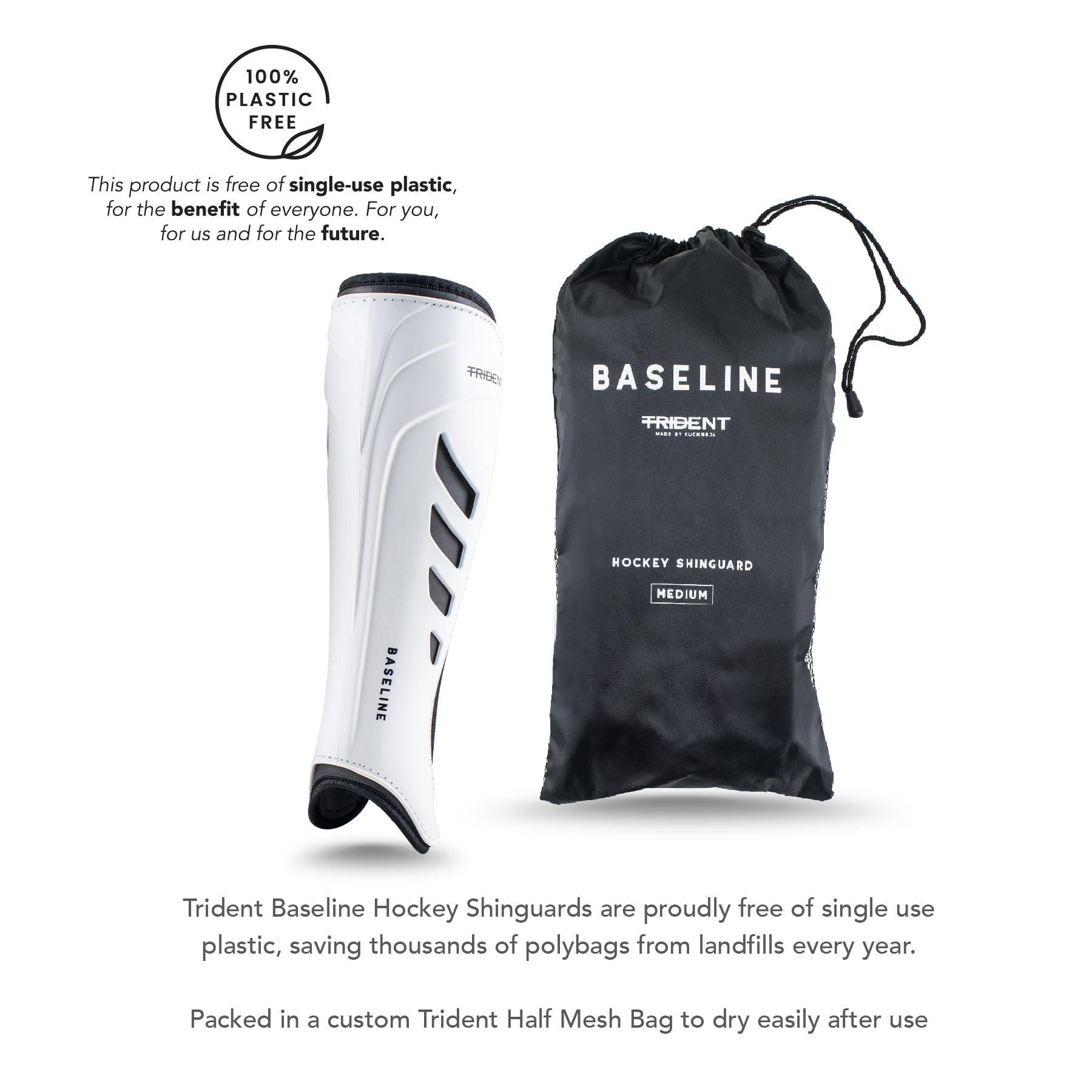 Trident Baseline Hockey Shinguard - White - Image 6