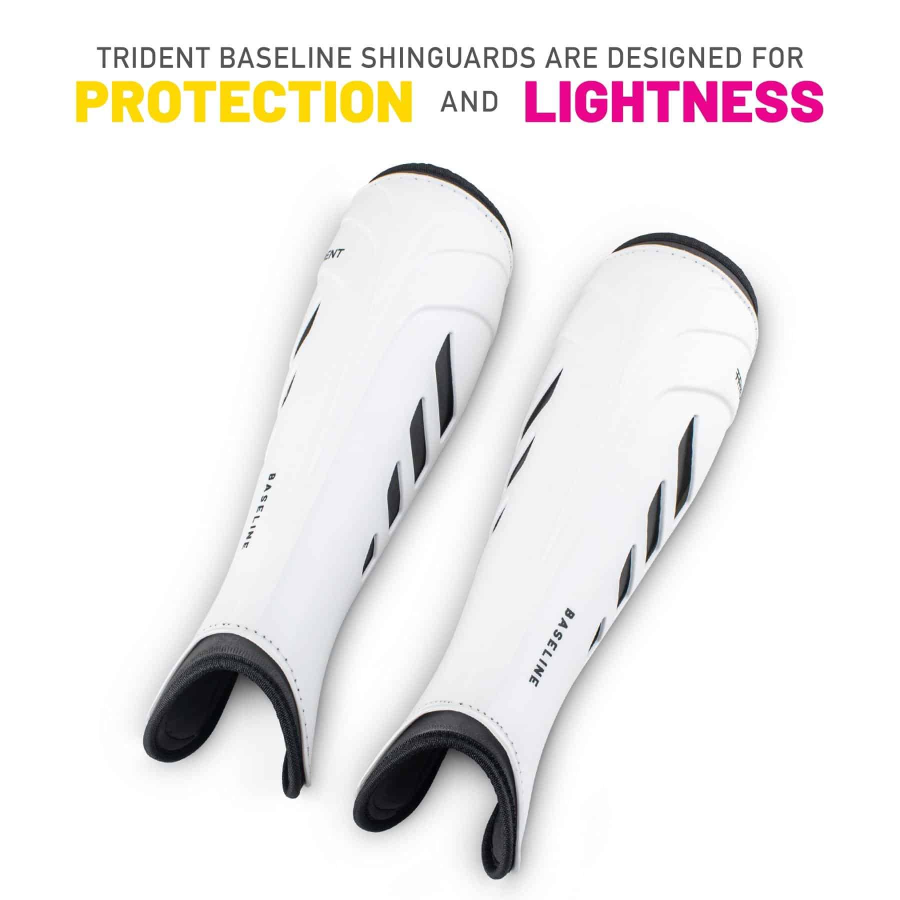 Trident Baseline Hockey Shinguard - White - Image 2
